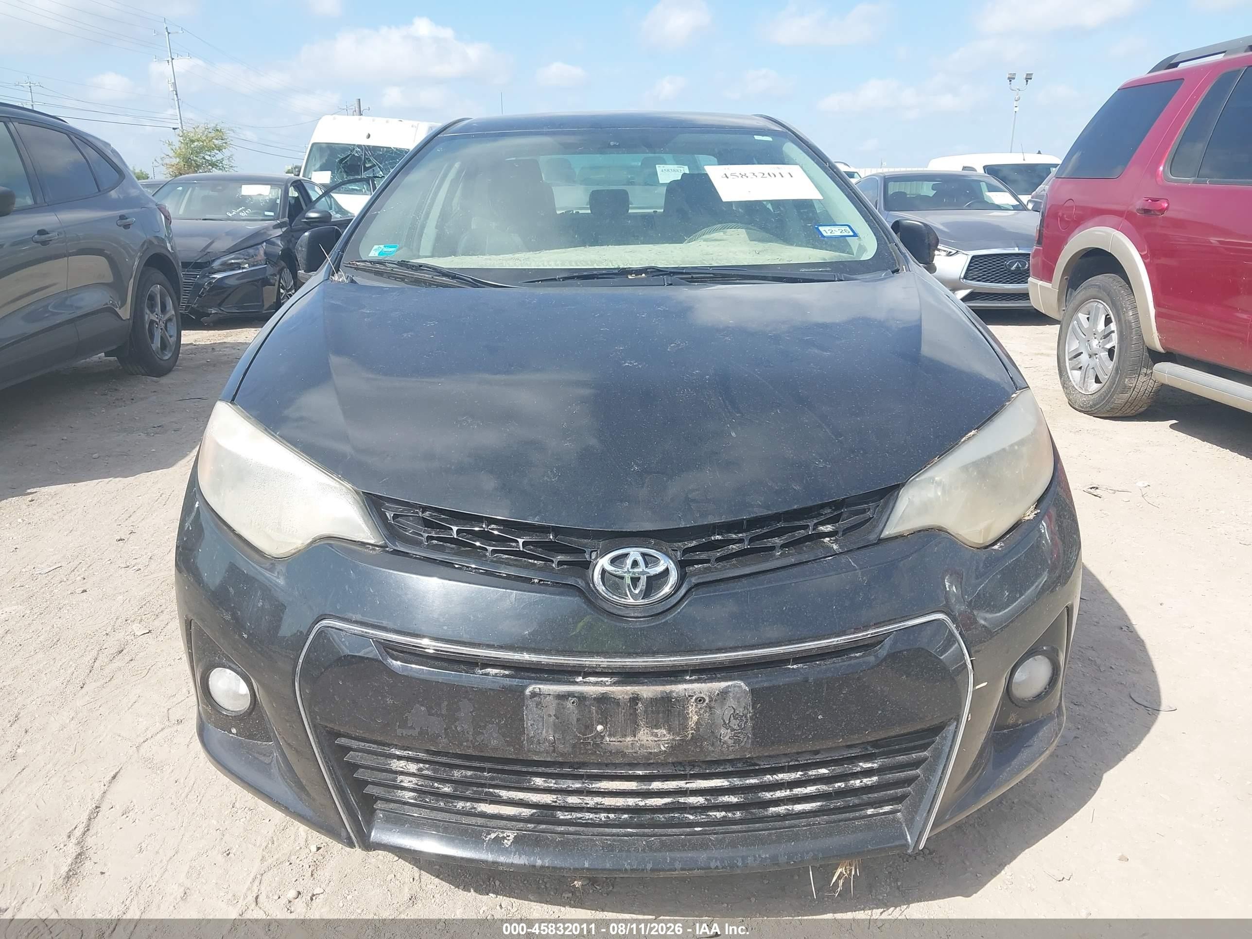 2015 Toyota Corolla S Plus Black vin: 5YFBURHE0FP333279