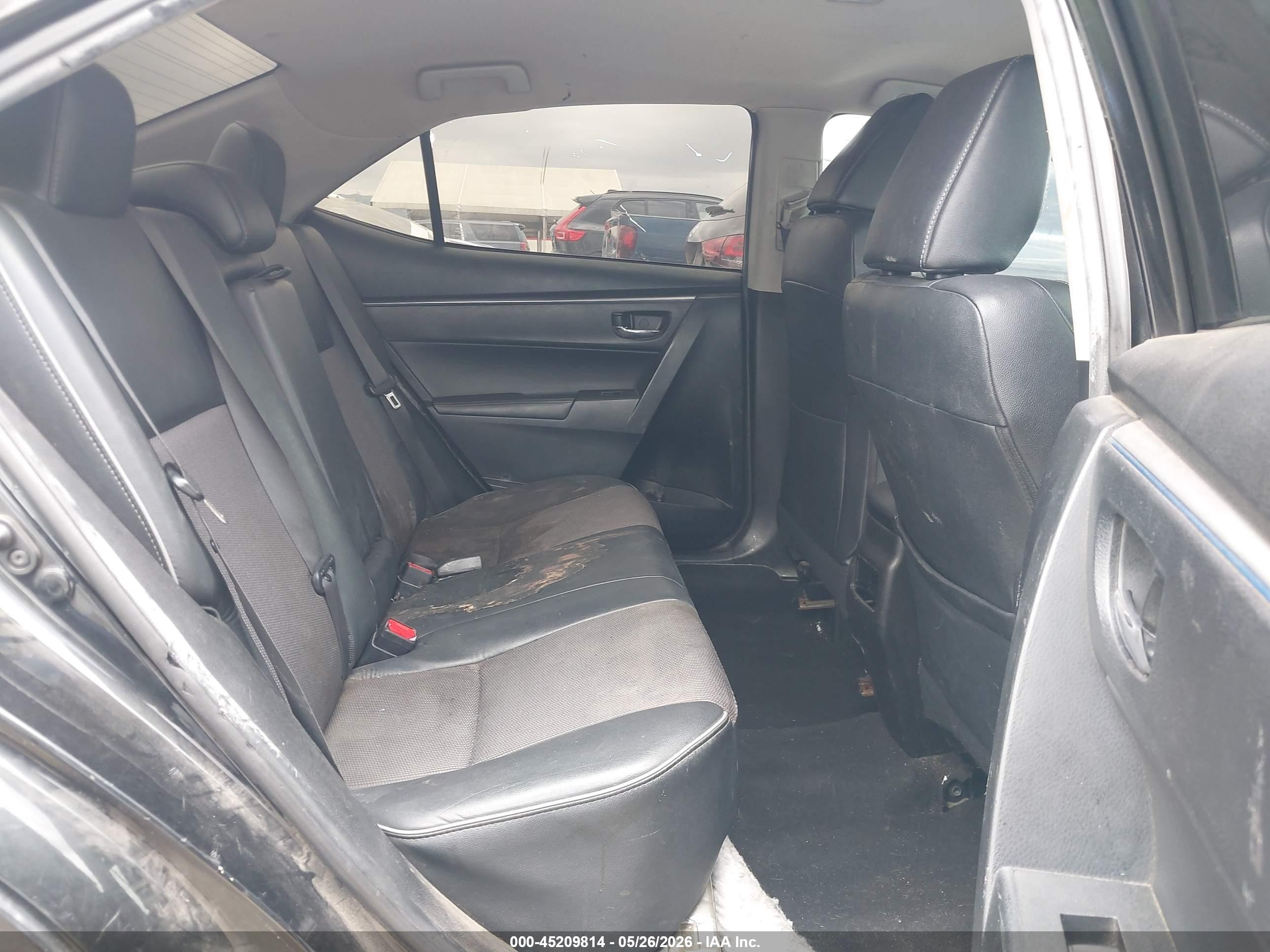 2015 Toyota Corolla S Plus Black vin: 5YFBURHE0FP334125