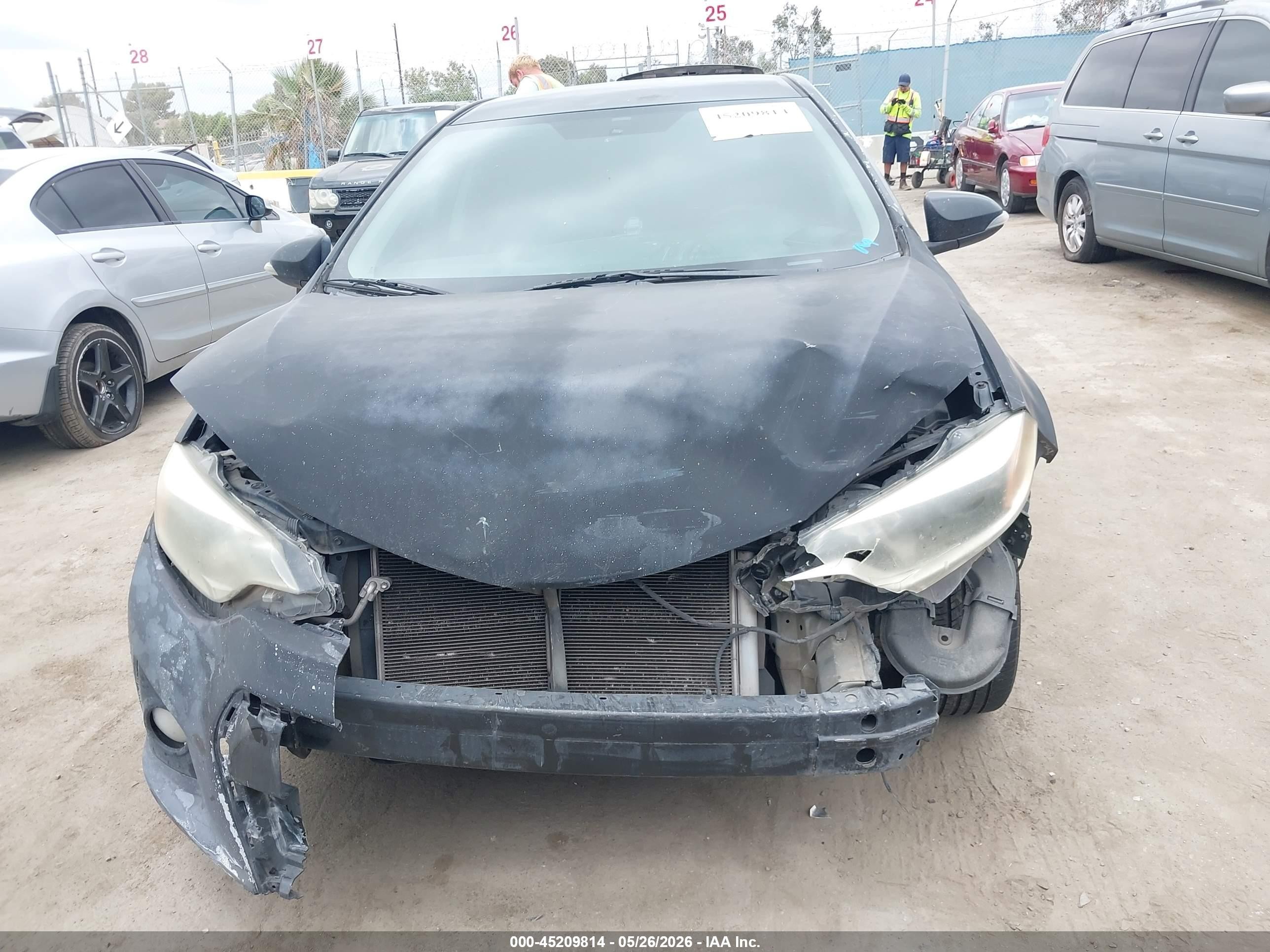 2015 Toyota Corolla S Plus Black vin: 5YFBURHE0FP334125