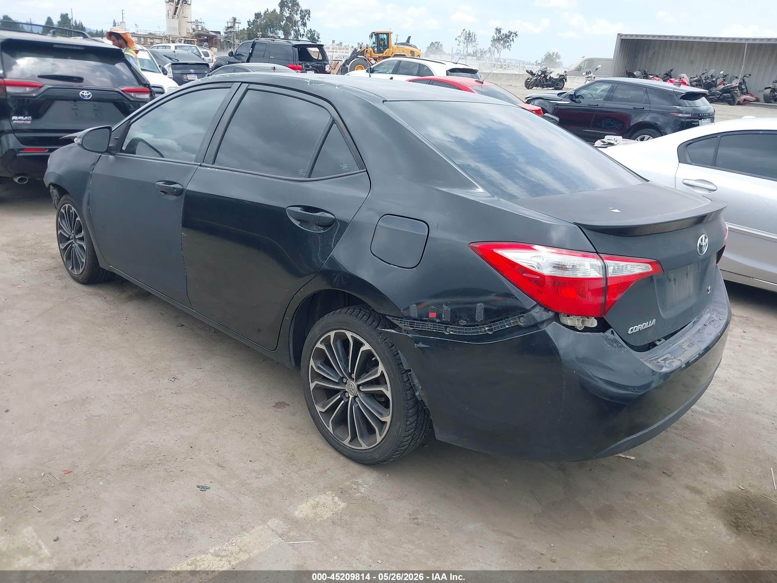 2015 Toyota Corolla S Plus Black vin: 5YFBURHE0FP334125