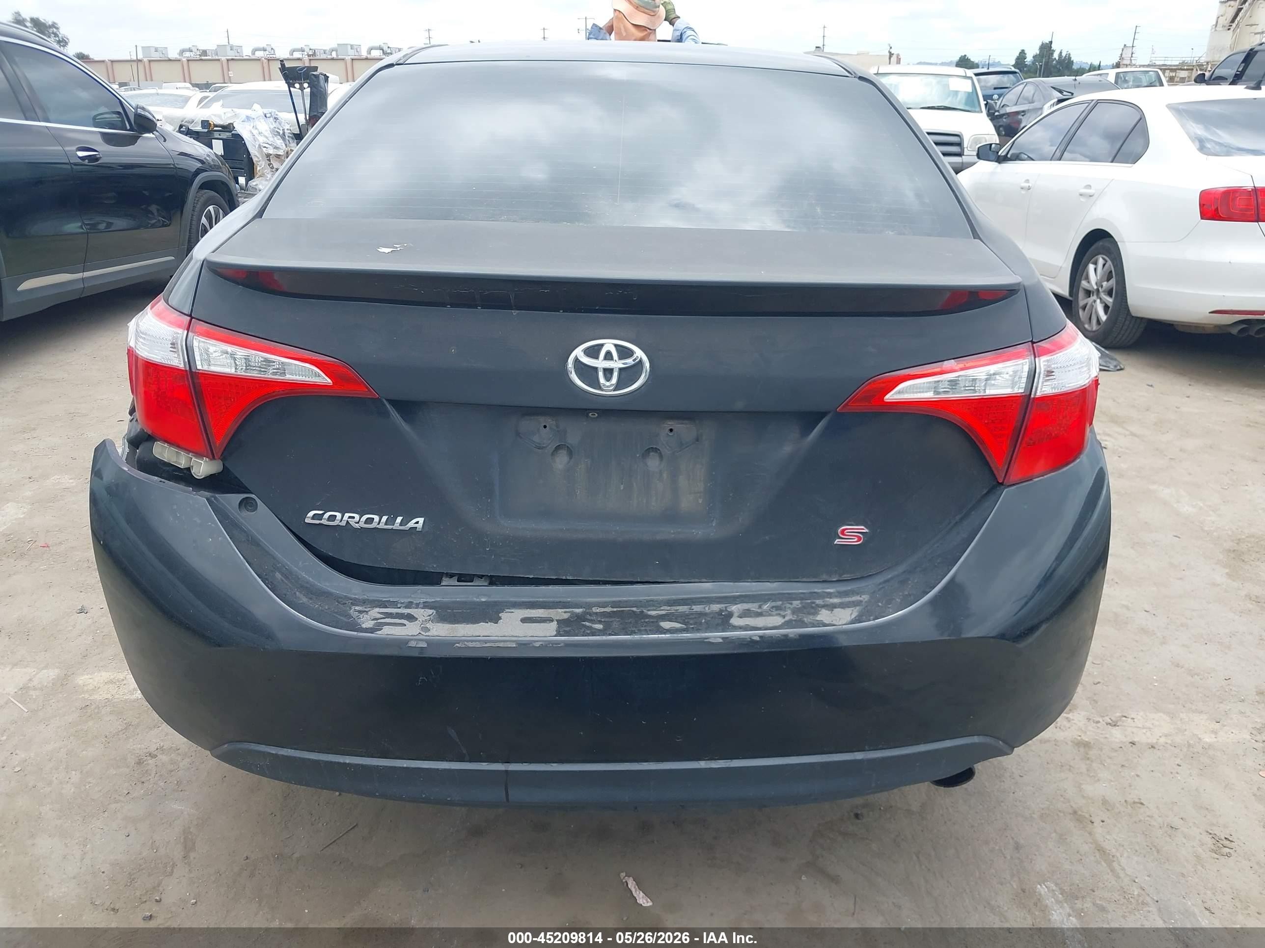 2015 Toyota Corolla S Plus Black vin: 5YFBURHE0FP334125