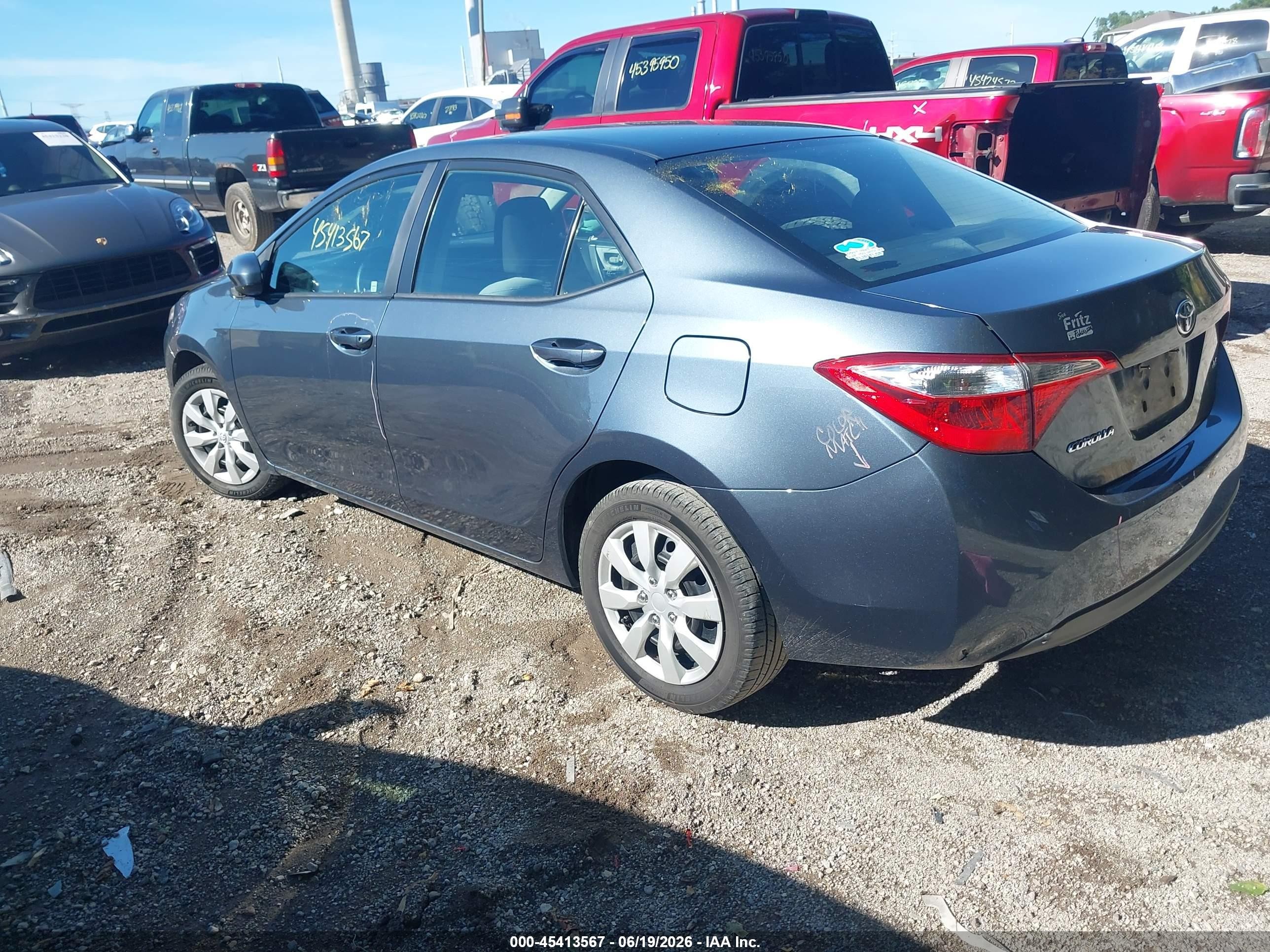2014 Toyota Corolla Le Gray vin: 5YFBURHE1EP010051