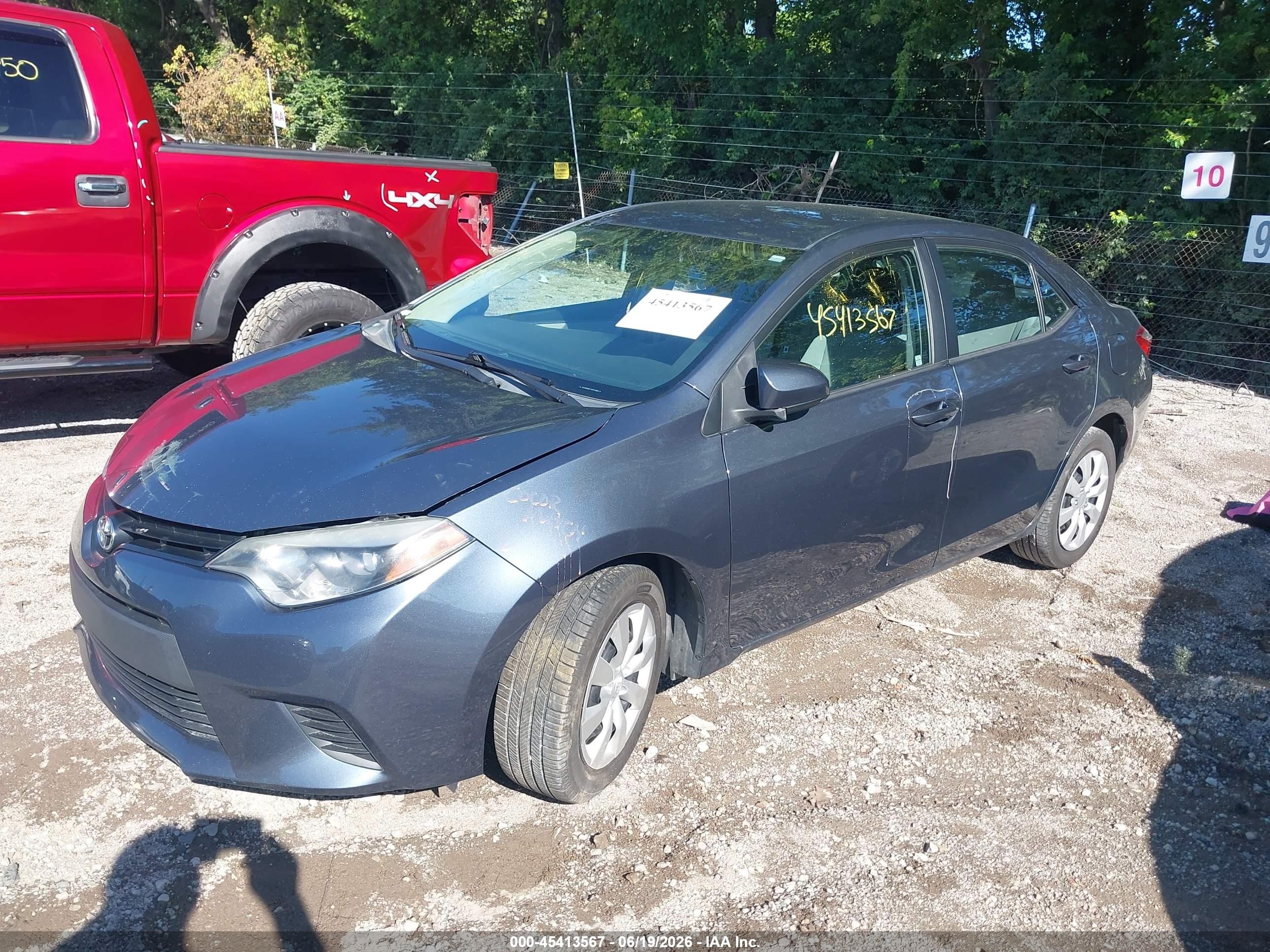 2014 Toyota Corolla Le Gray vin: 5YFBURHE1EP010051