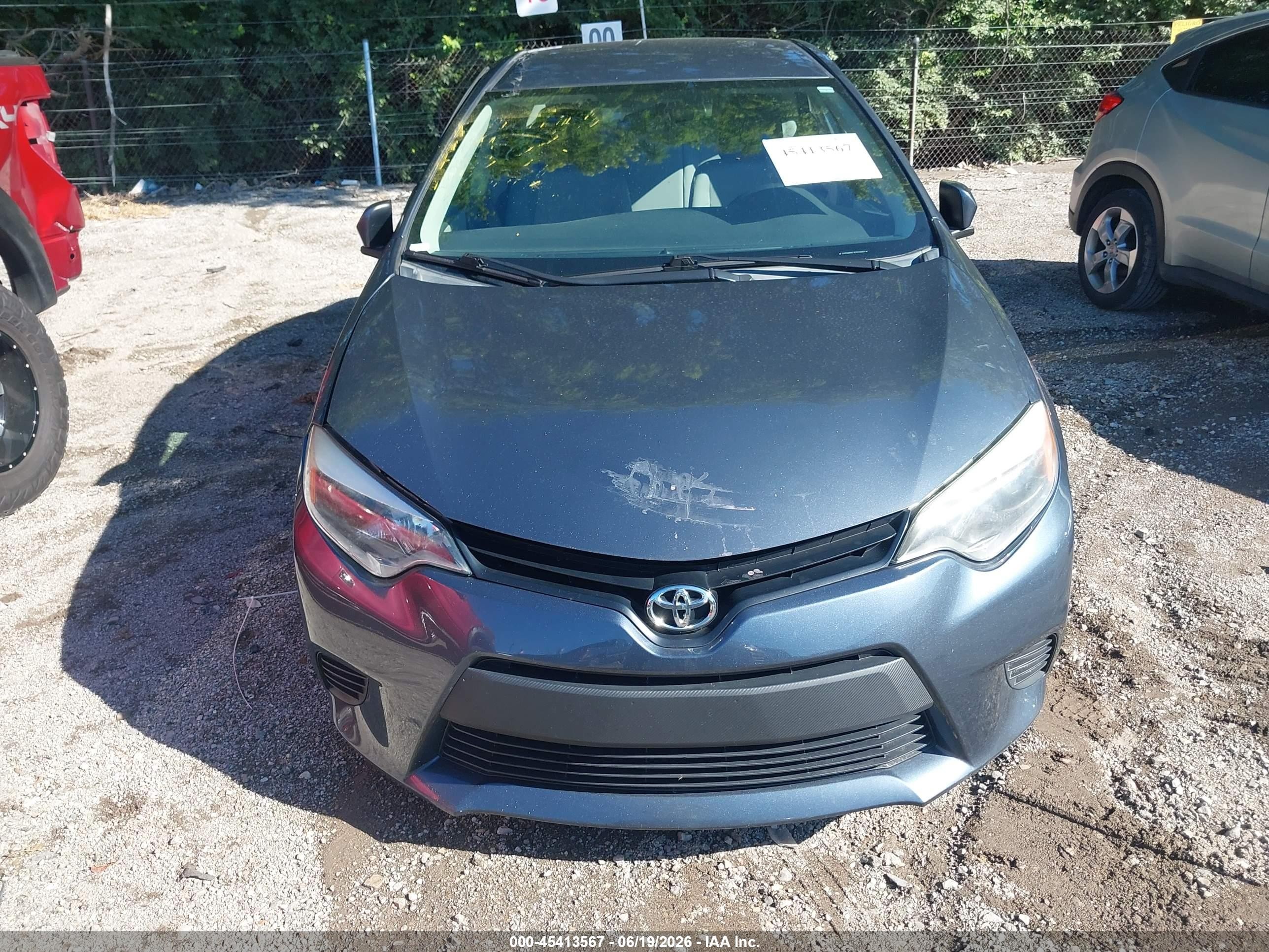 2014 Toyota Corolla Le Gray vin: 5YFBURHE1EP010051