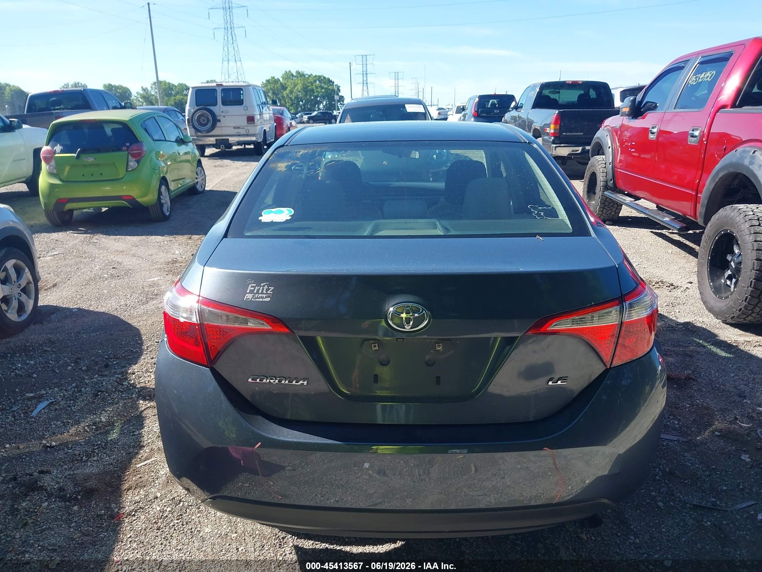 2014 Toyota Corolla Le Gray vin: 5YFBURHE1EP010051