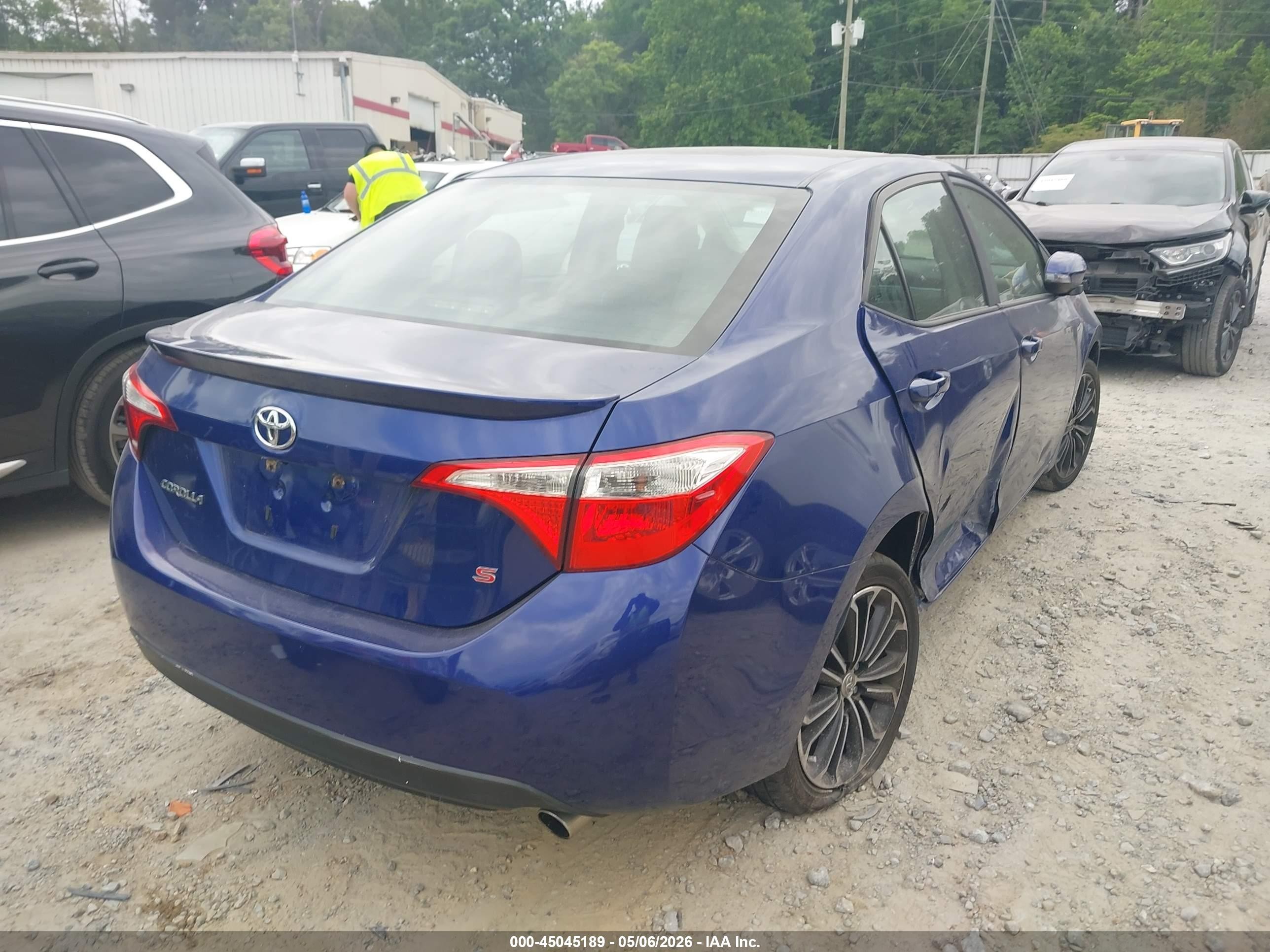 2014 Toyota Corolla S Premium Blue vin: 5YFBURHE1EP011118