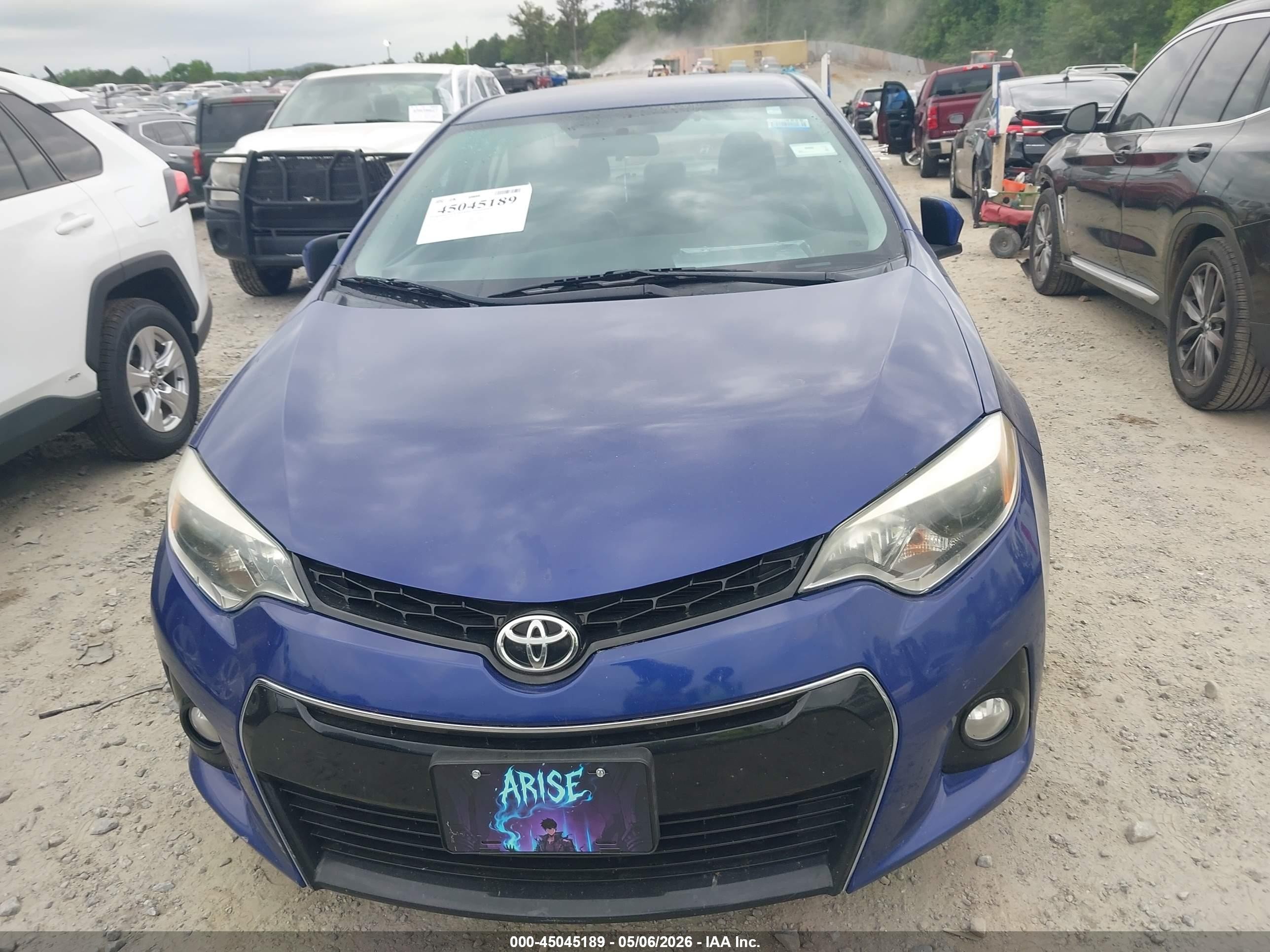2014 Toyota Corolla S Premium Blue vin: 5YFBURHE1EP011118