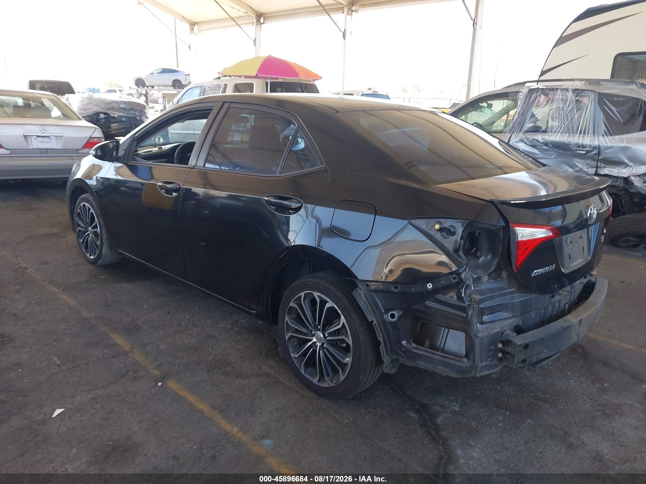 2014 Toyota Corolla S Plus Черный vin: 5YFBURHE1EP068676