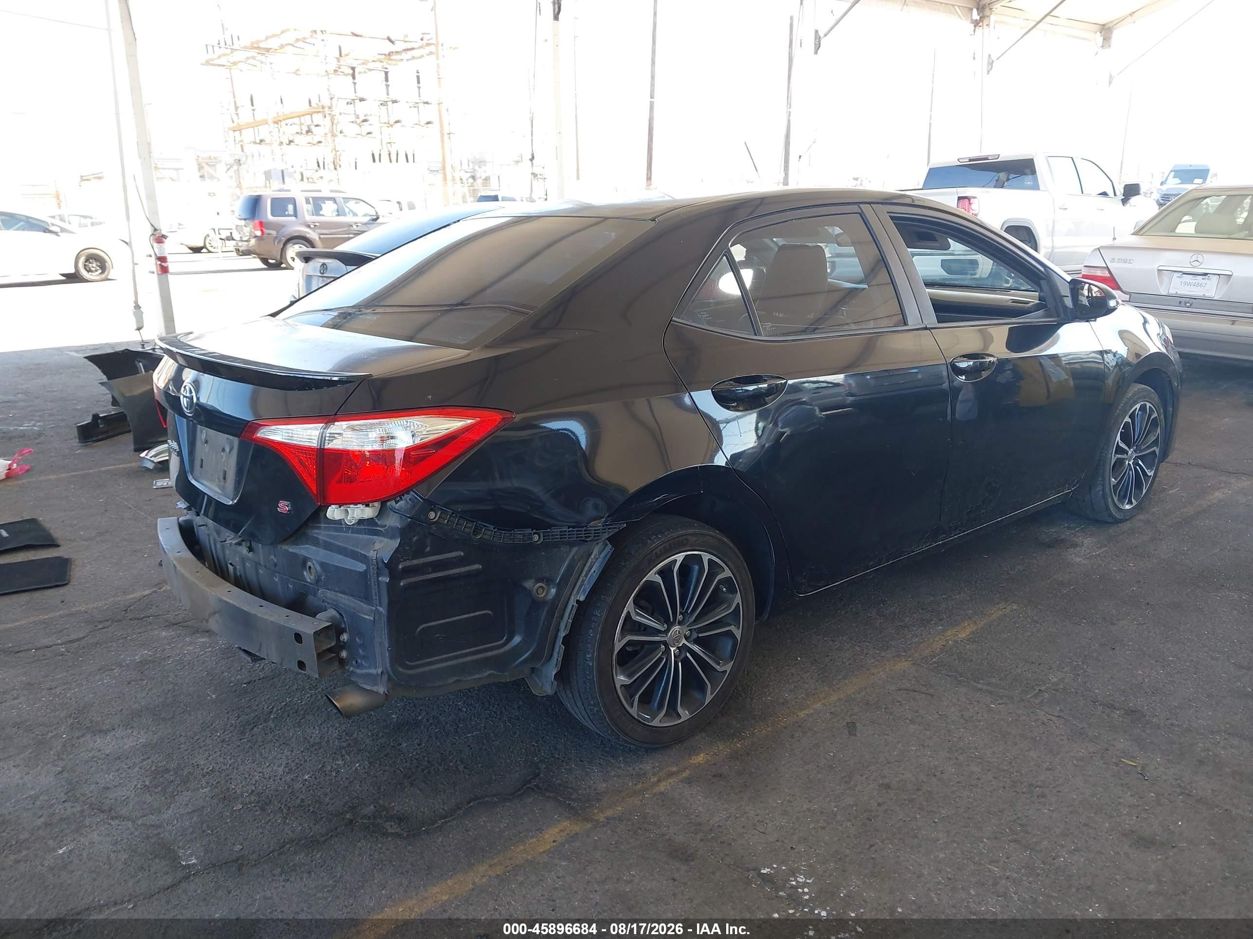 2014 Toyota Corolla S Plus Черный vin: 5YFBURHE1EP068676