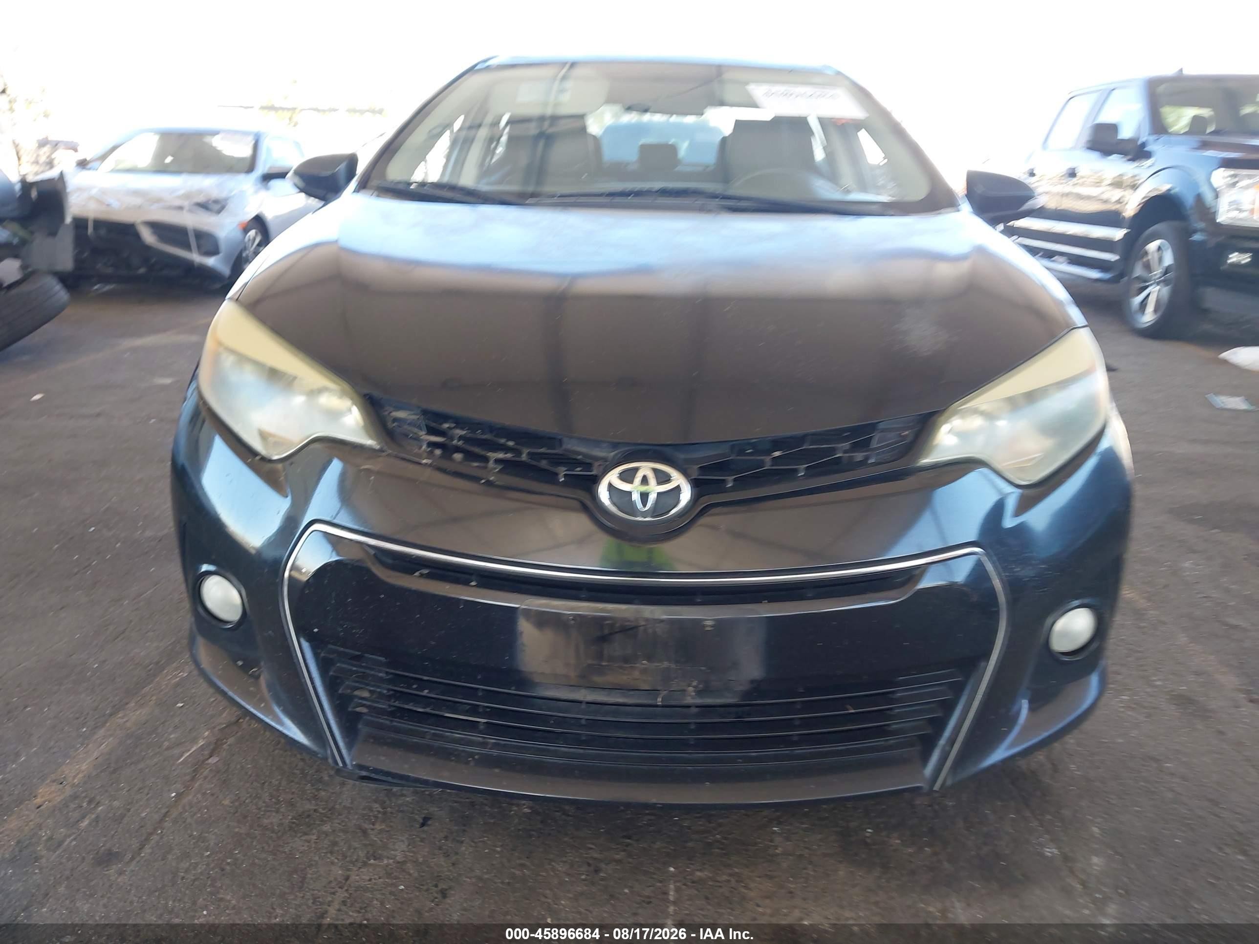 2014 Toyota Corolla S Plus Черный vin: 5YFBURHE1EP068676