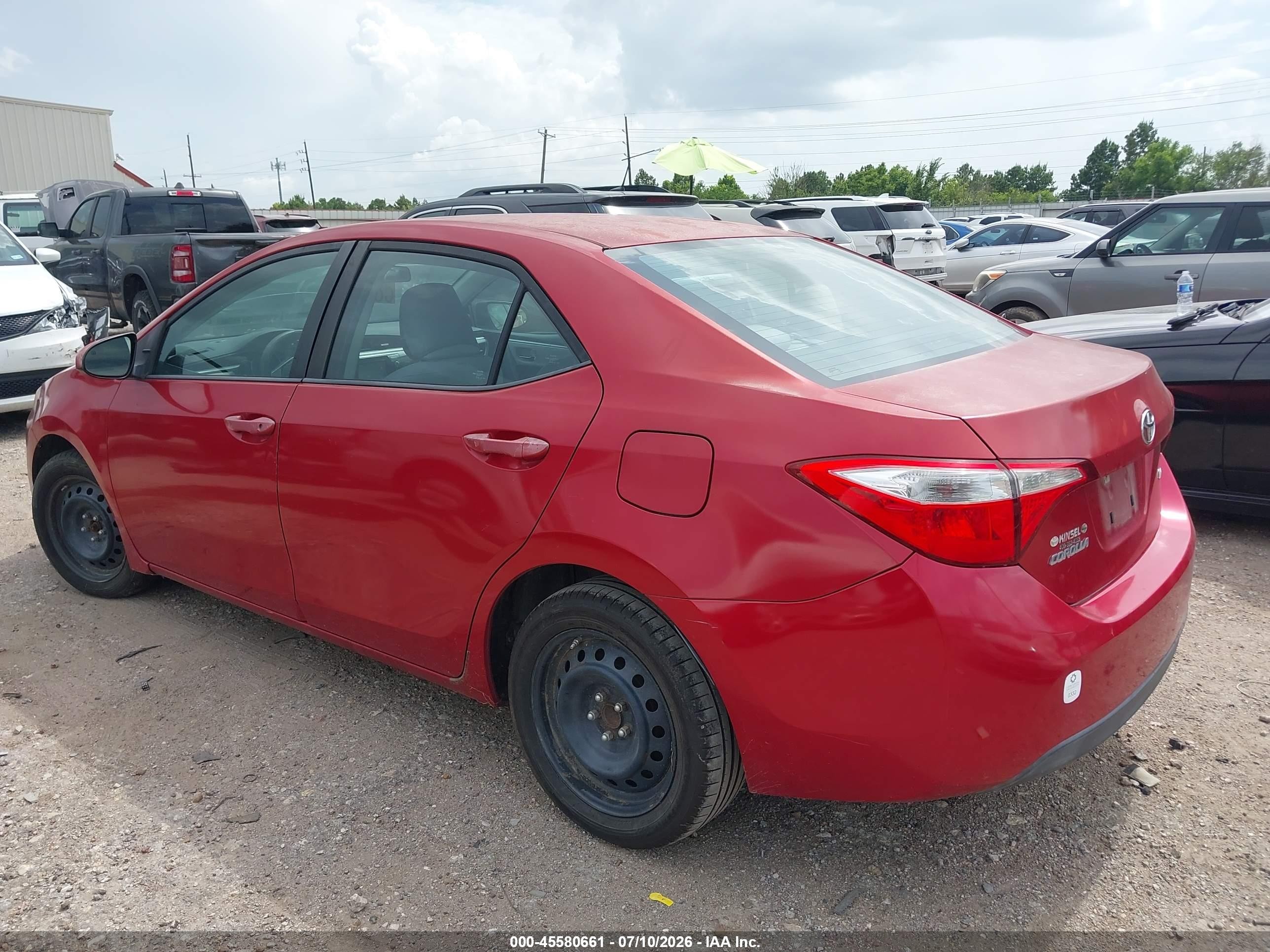 2014 Toyota Corolla Le Red vin: 5YFBURHE1EP076325