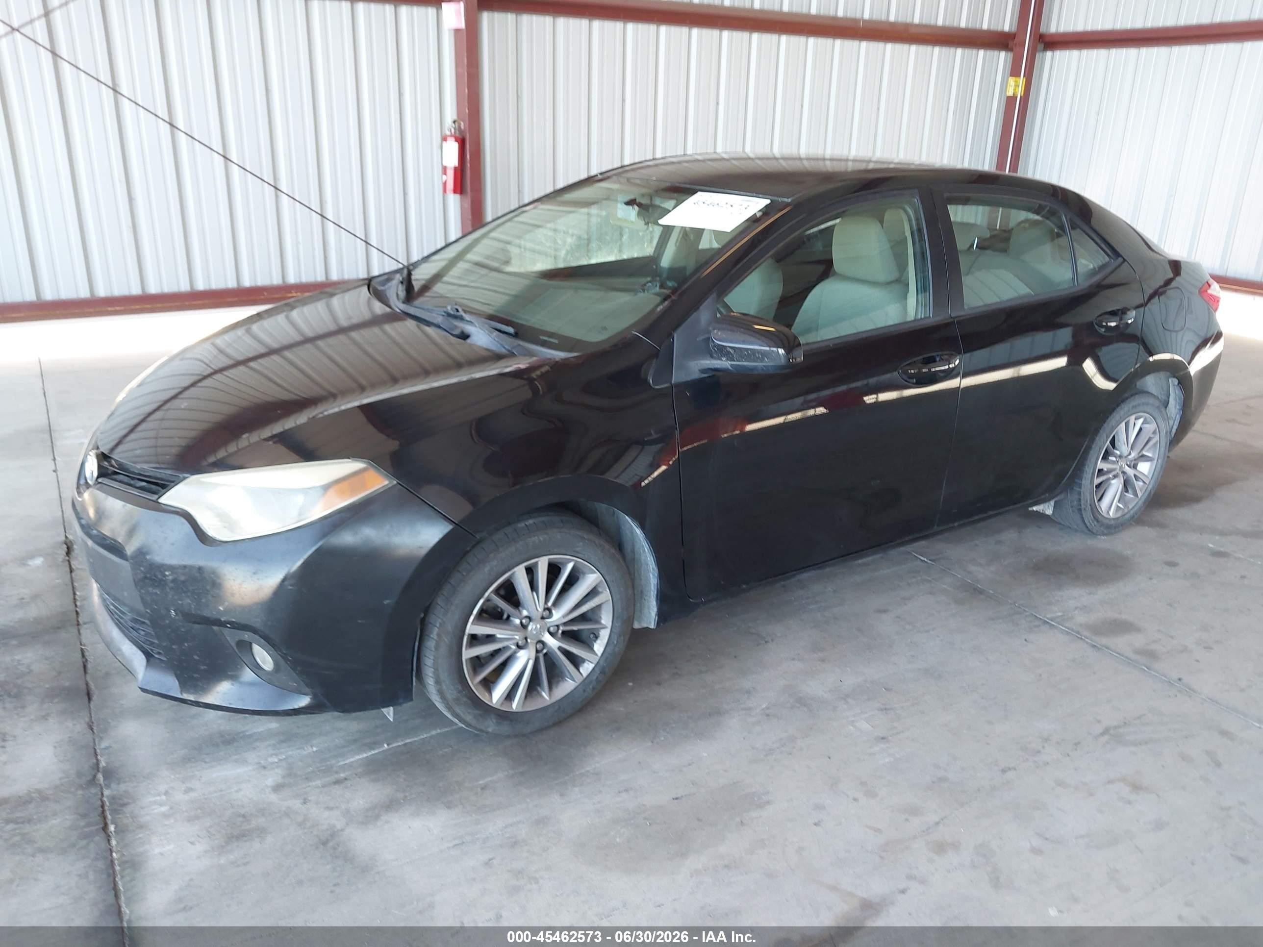 2014 Toyota Corolla Le Plus Black vin: 5YFBURHE1EP087325