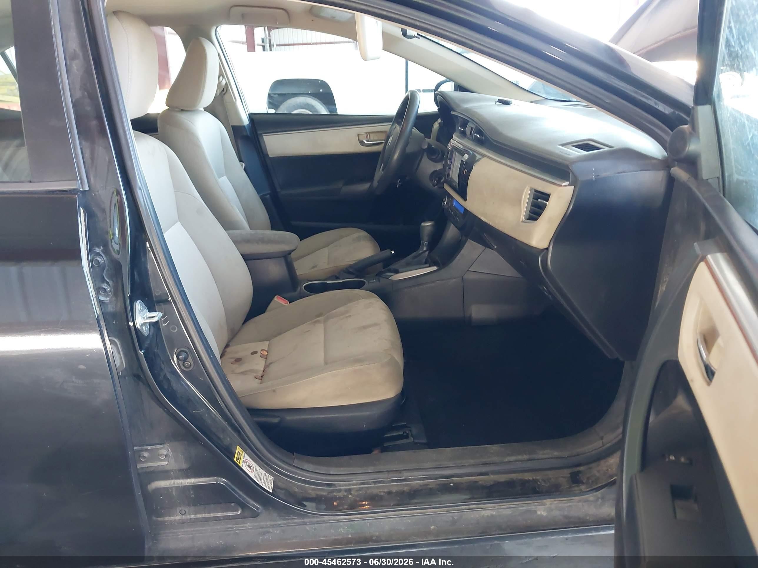 2014 Toyota Corolla Le Plus Black vin: 5YFBURHE1EP087325