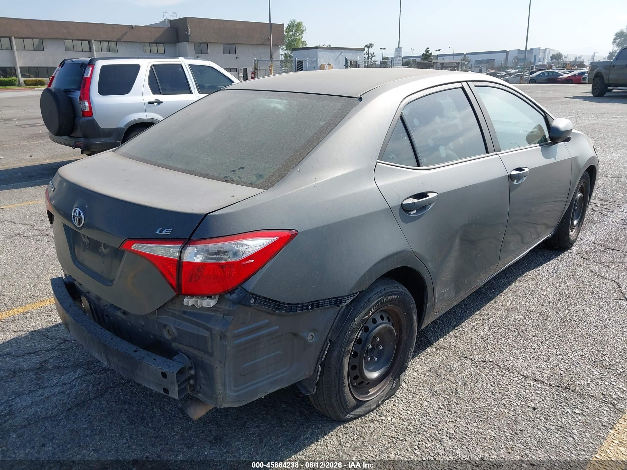 2014 Toyota Corolla Le Gray vin: 5YFBURHE1EP090192