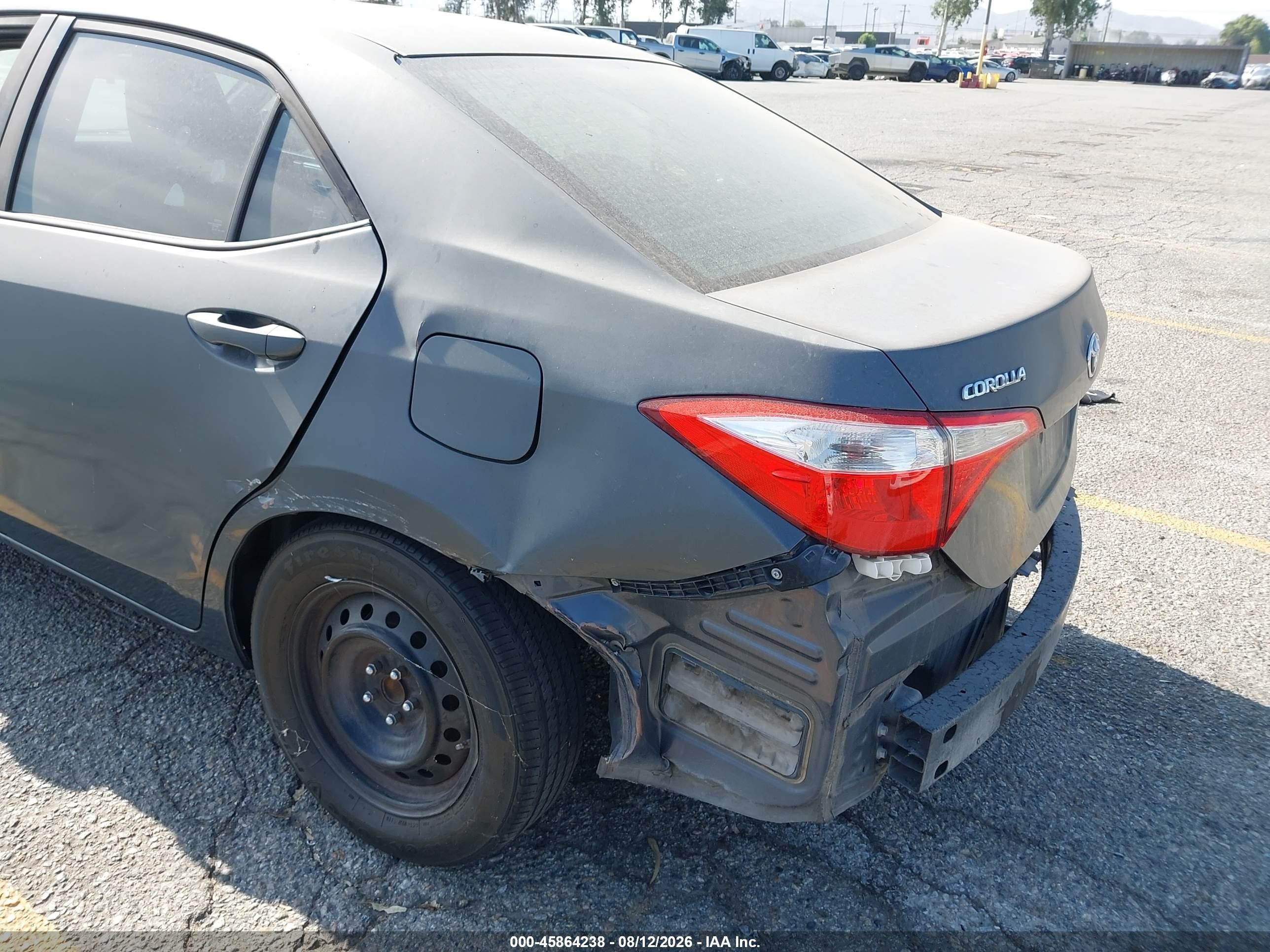 2014 Toyota Corolla Le Gray vin: 5YFBURHE1EP090192