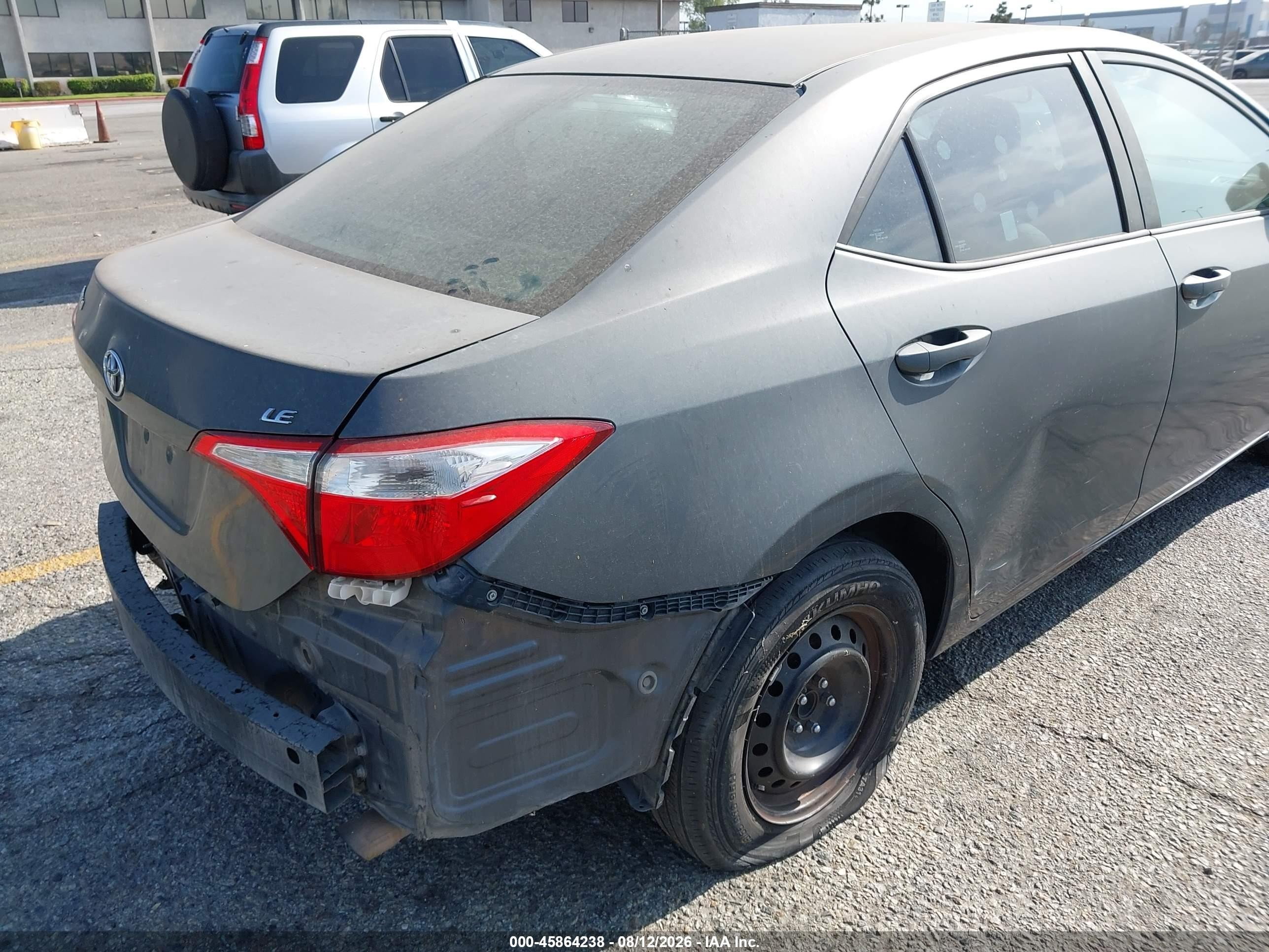 2014 Toyota Corolla Le Gray vin: 5YFBURHE1EP090192