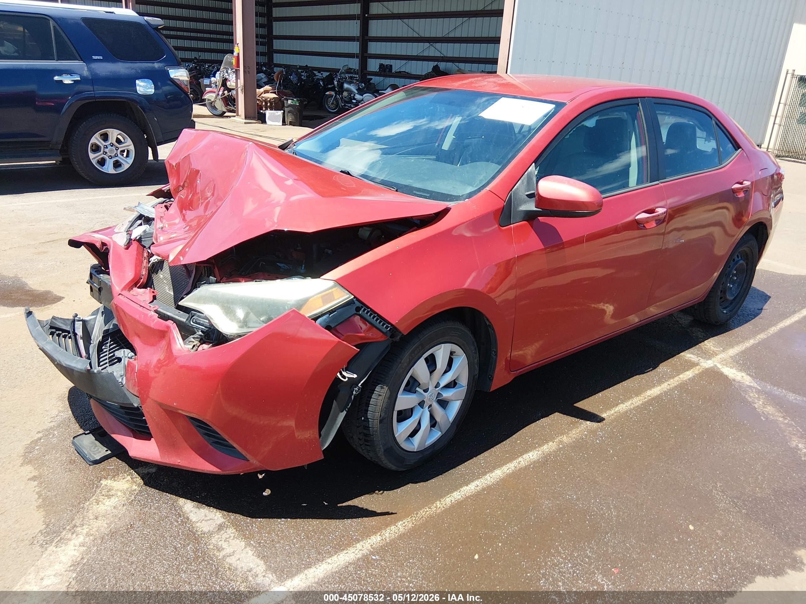 2014 Toyota Corolla Le/le Plus/le Premium Red vin: 5YFBURHE1EP101868