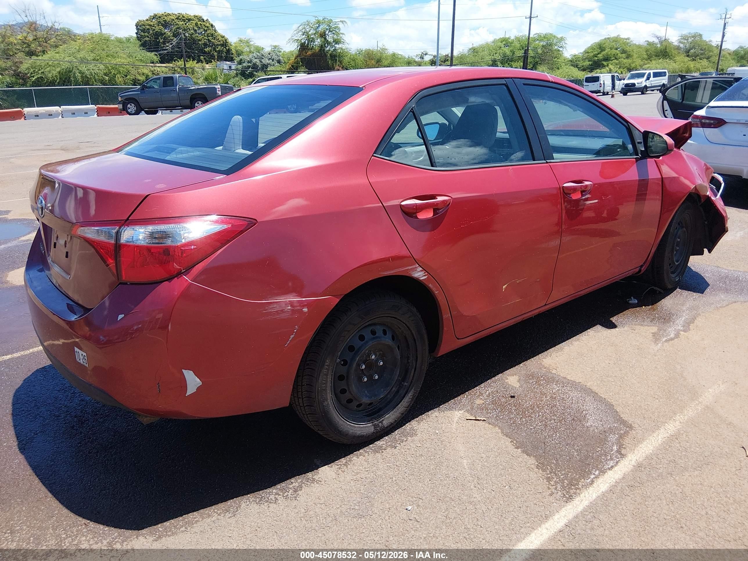 2014 Toyota Corolla Le/le Plus/le Premium Red vin: 5YFBURHE1EP101868