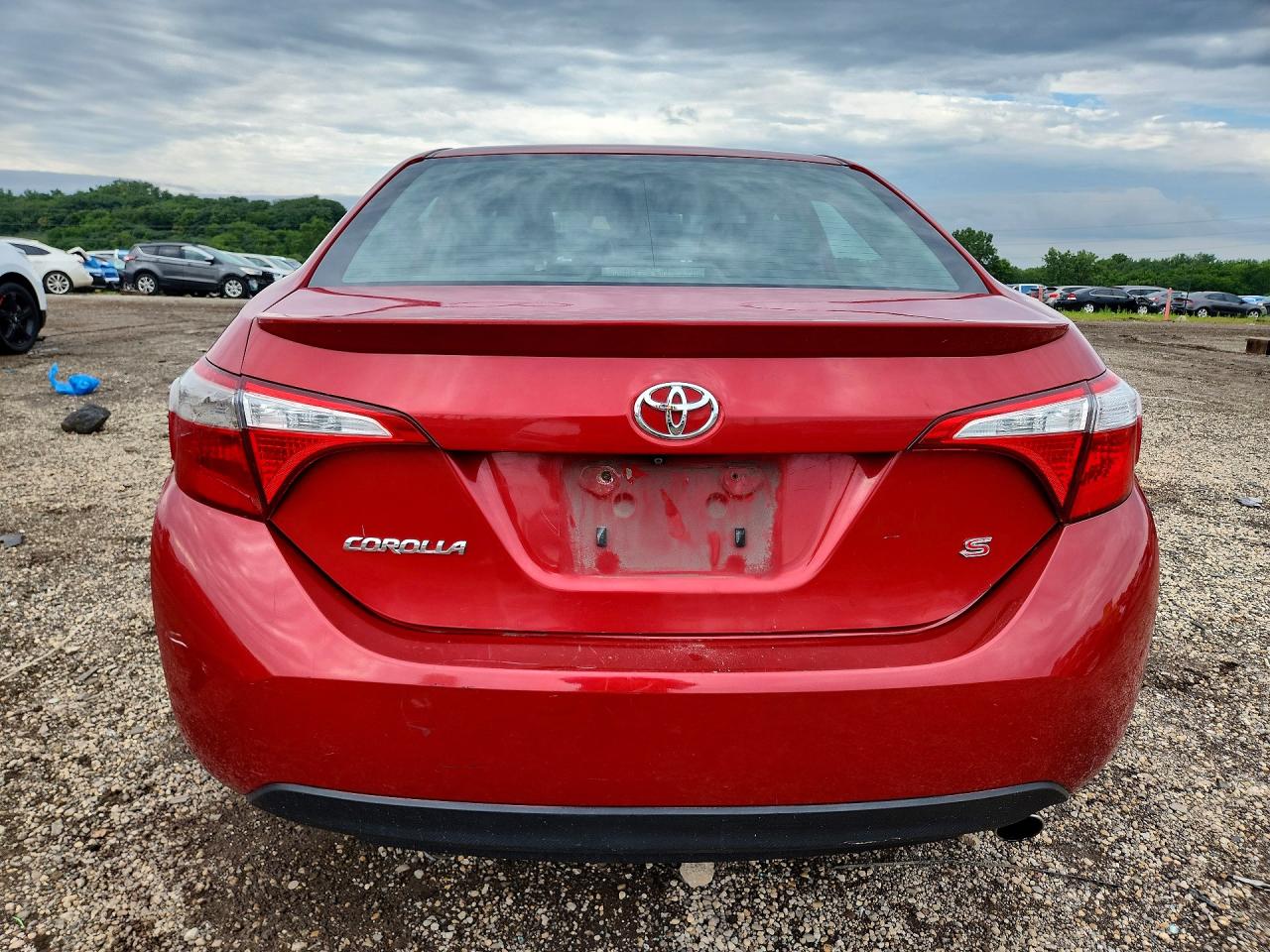 2014 Toyota Corolla S Plus Red vin: 5YFBURHE1EP120369
