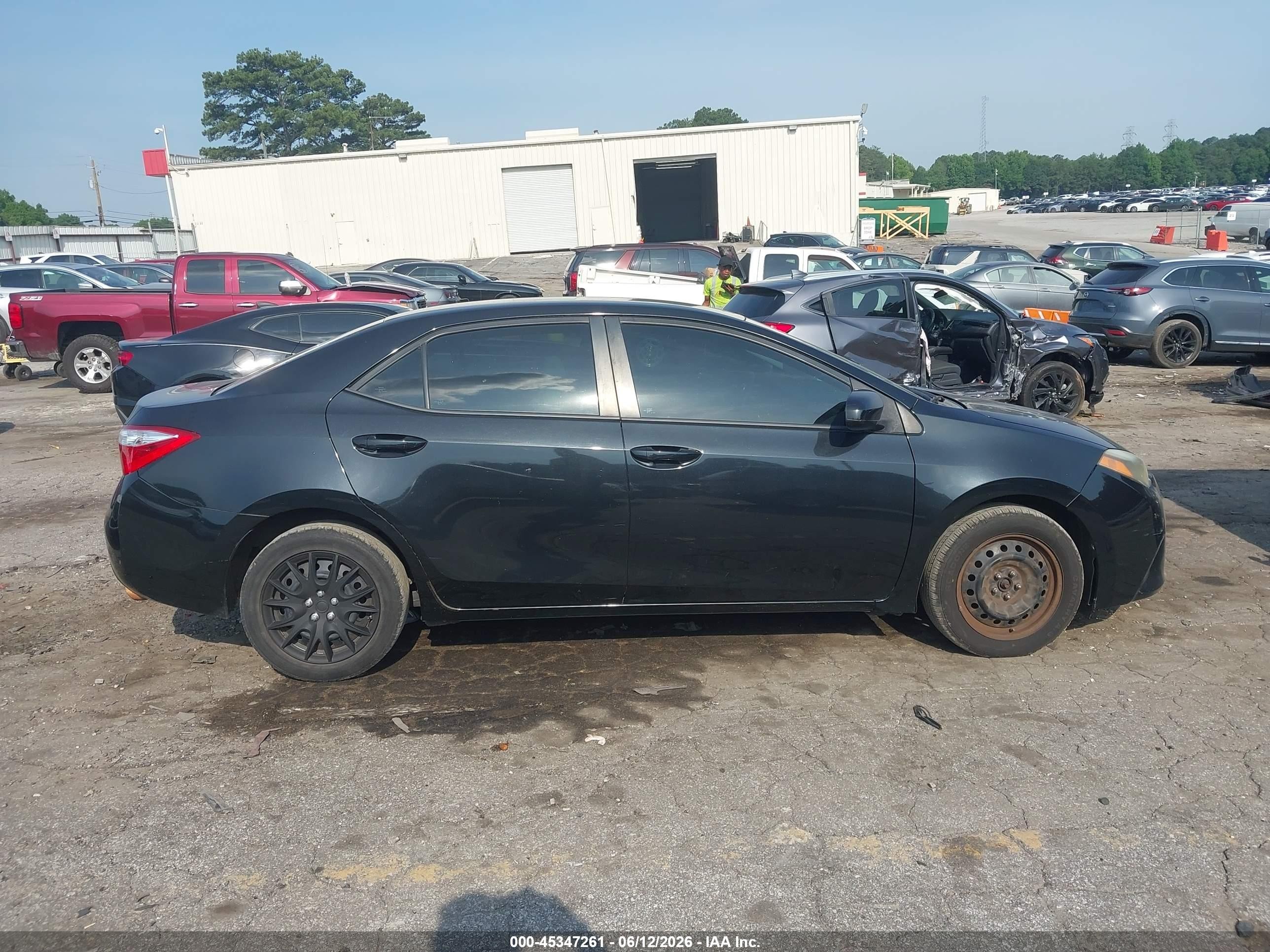 2014 Toyota Corolla Le Black vin: 5YFBURHE1EP135289