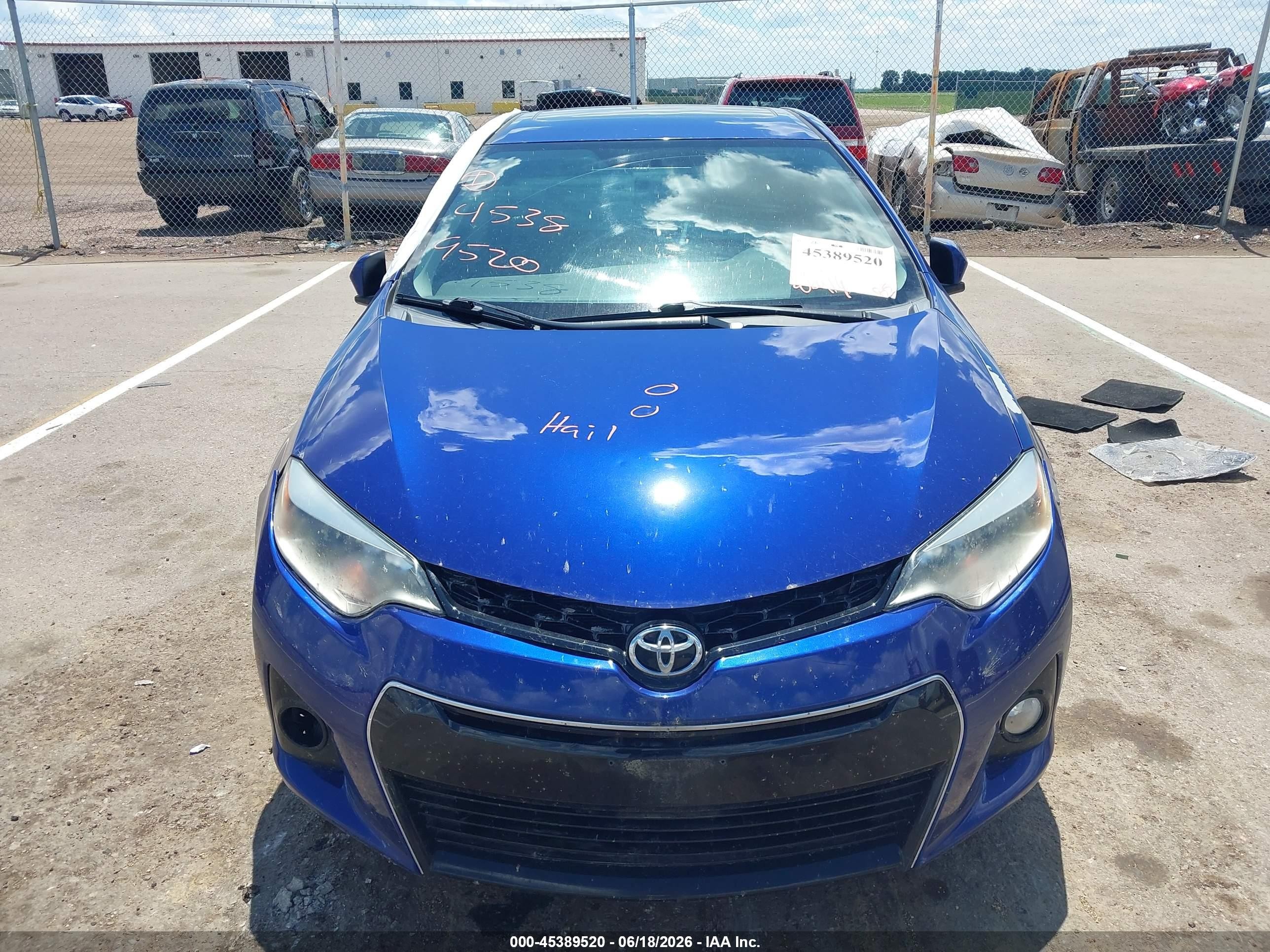 2014 Toyota Corolla S Plus Blue vin: 5YFBURHE1EP139732