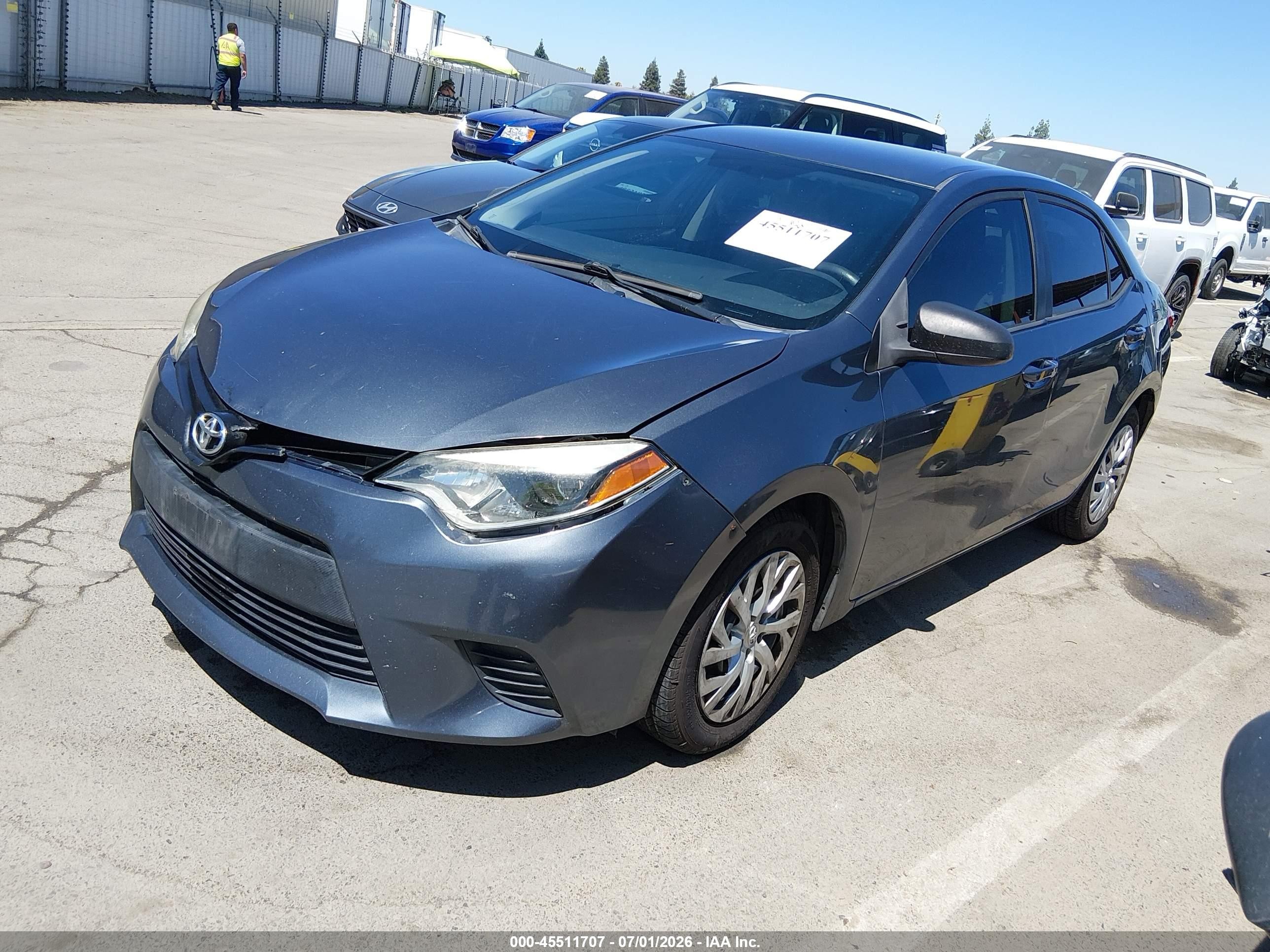 2014 Toyota Corolla Le Gray vin: 5YFBURHE1EP141500