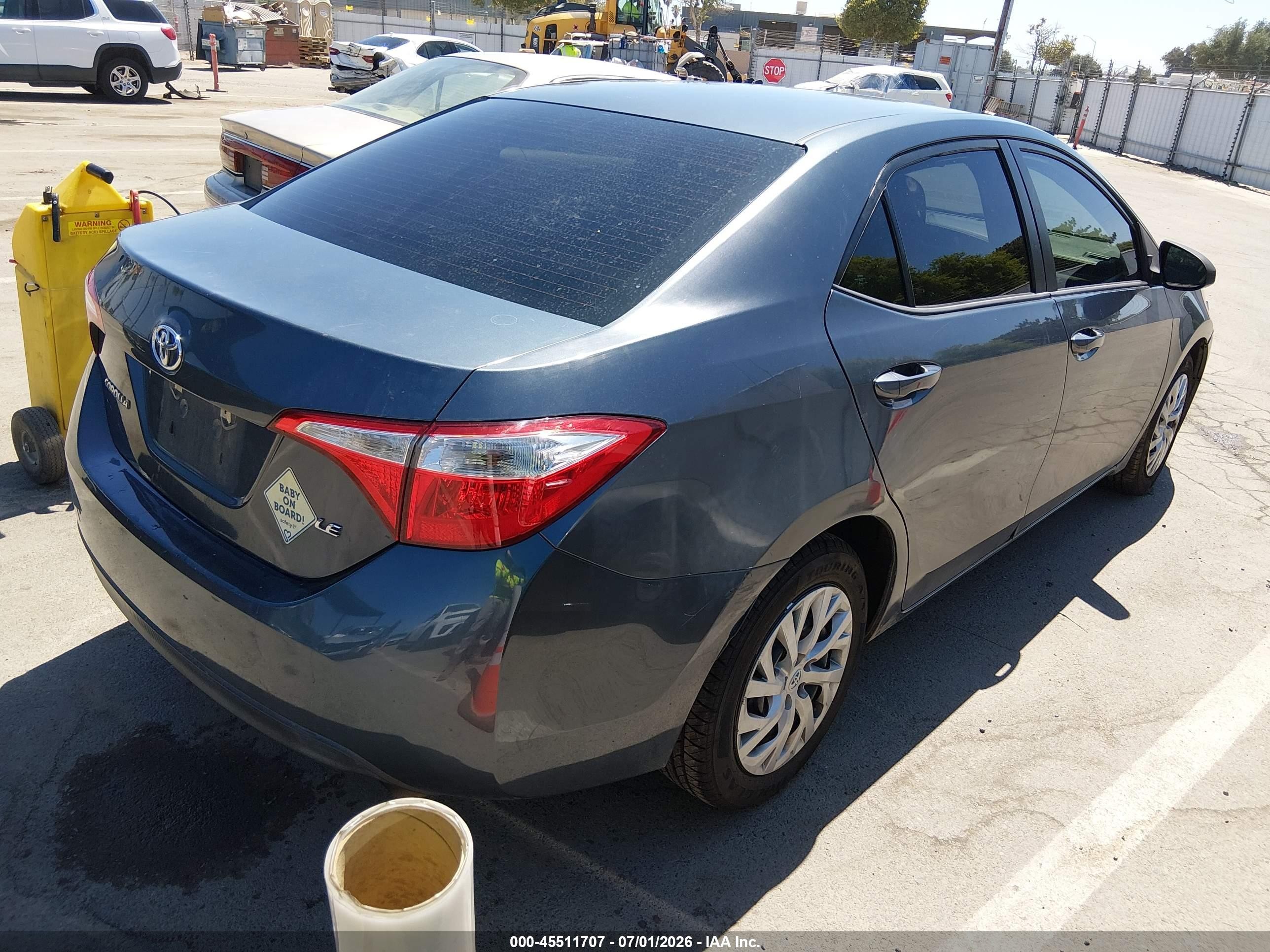 2014 Toyota Corolla Le Gray vin: 5YFBURHE1EP141500