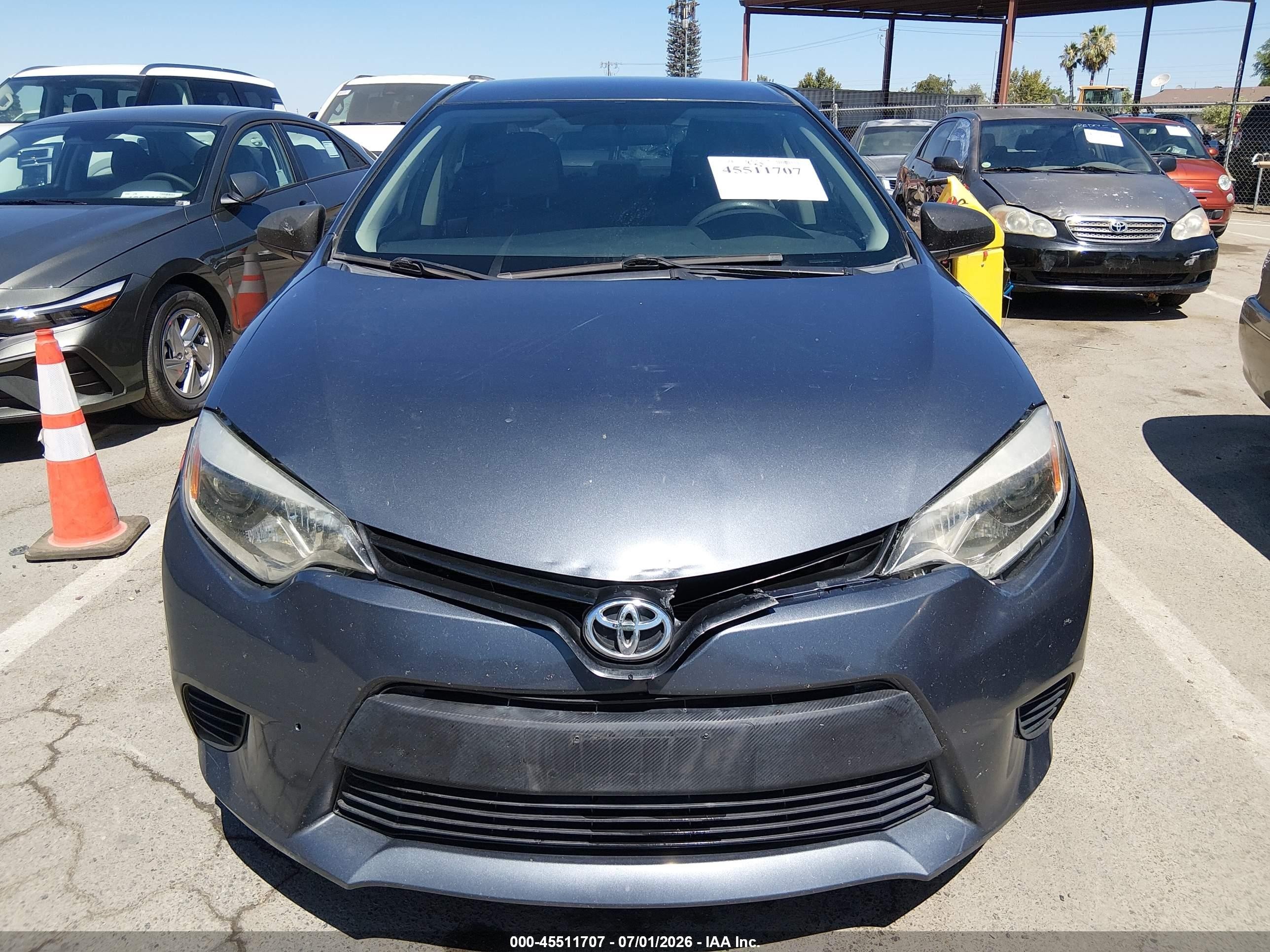 2014 Toyota Corolla Le Gray vin: 5YFBURHE1EP141500