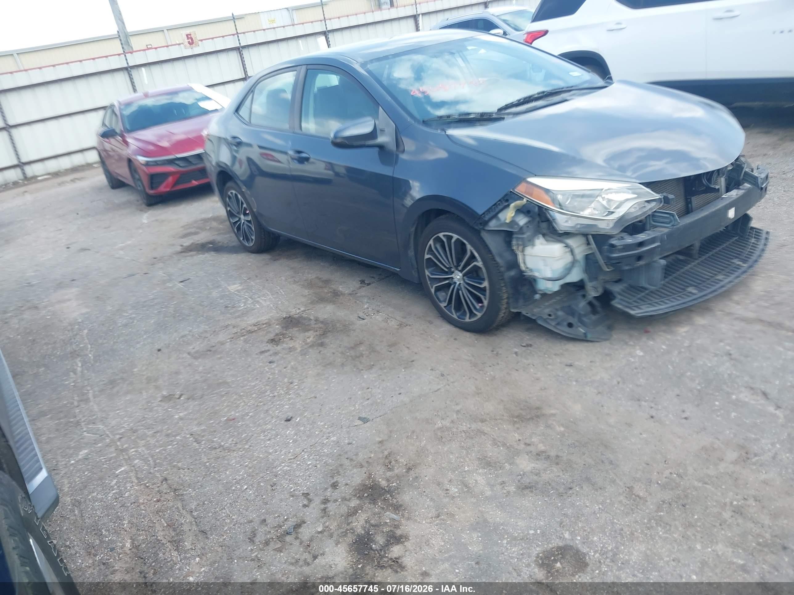 2014 Toyota Corolla S Plus Gray vin: 5YFBURHE1EP175677