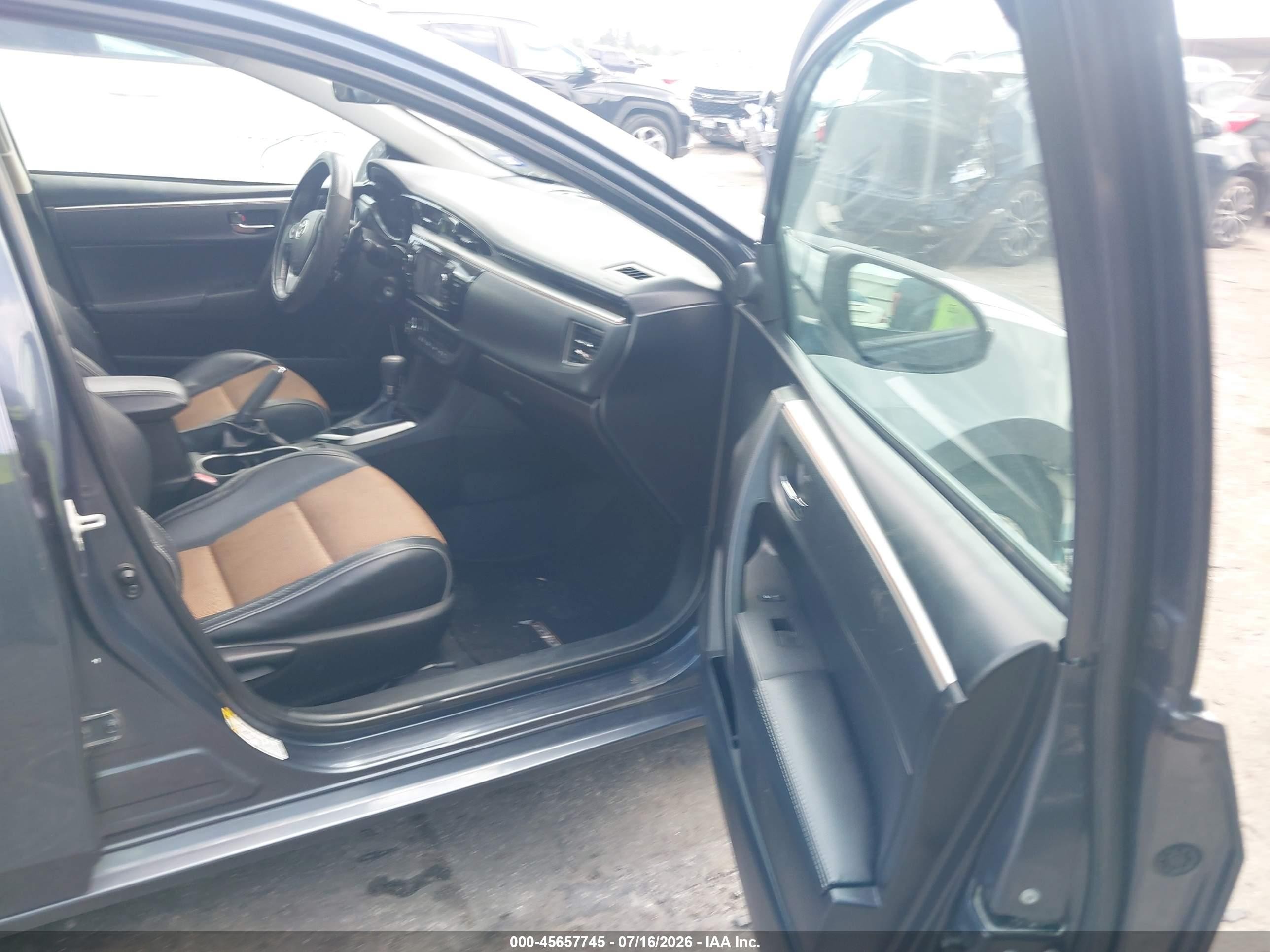2014 Toyota Corolla S Plus Gray vin: 5YFBURHE1EP175677