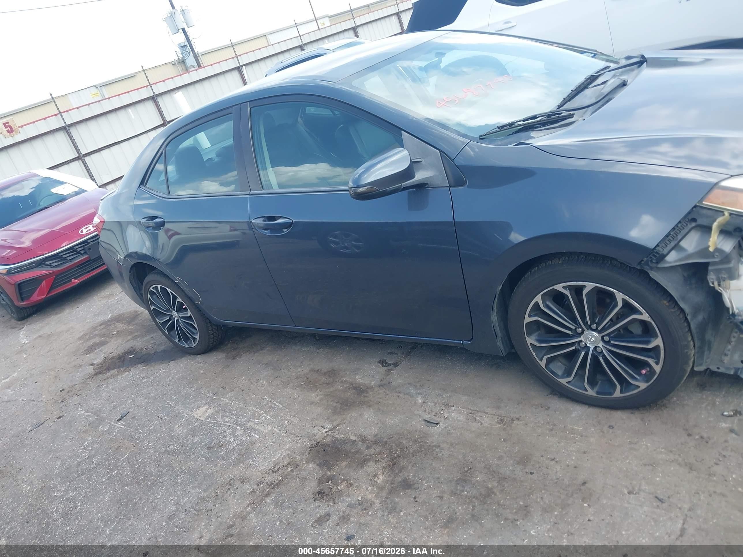 2014 Toyota Corolla S Plus Gray vin: 5YFBURHE1EP175677
