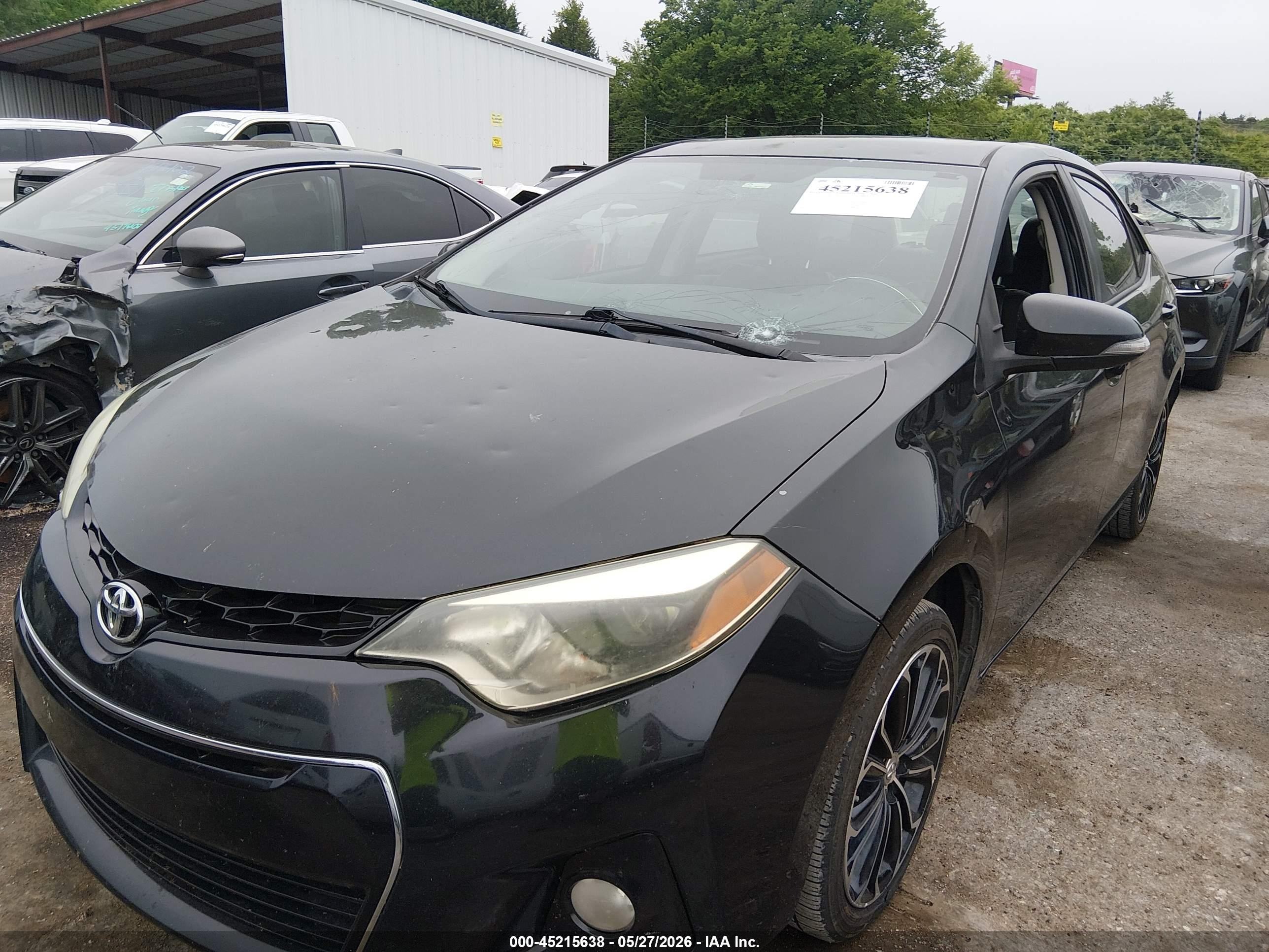 2015 Toyota Corolla S Plus Black vin: 5YFBURHE1FP181139