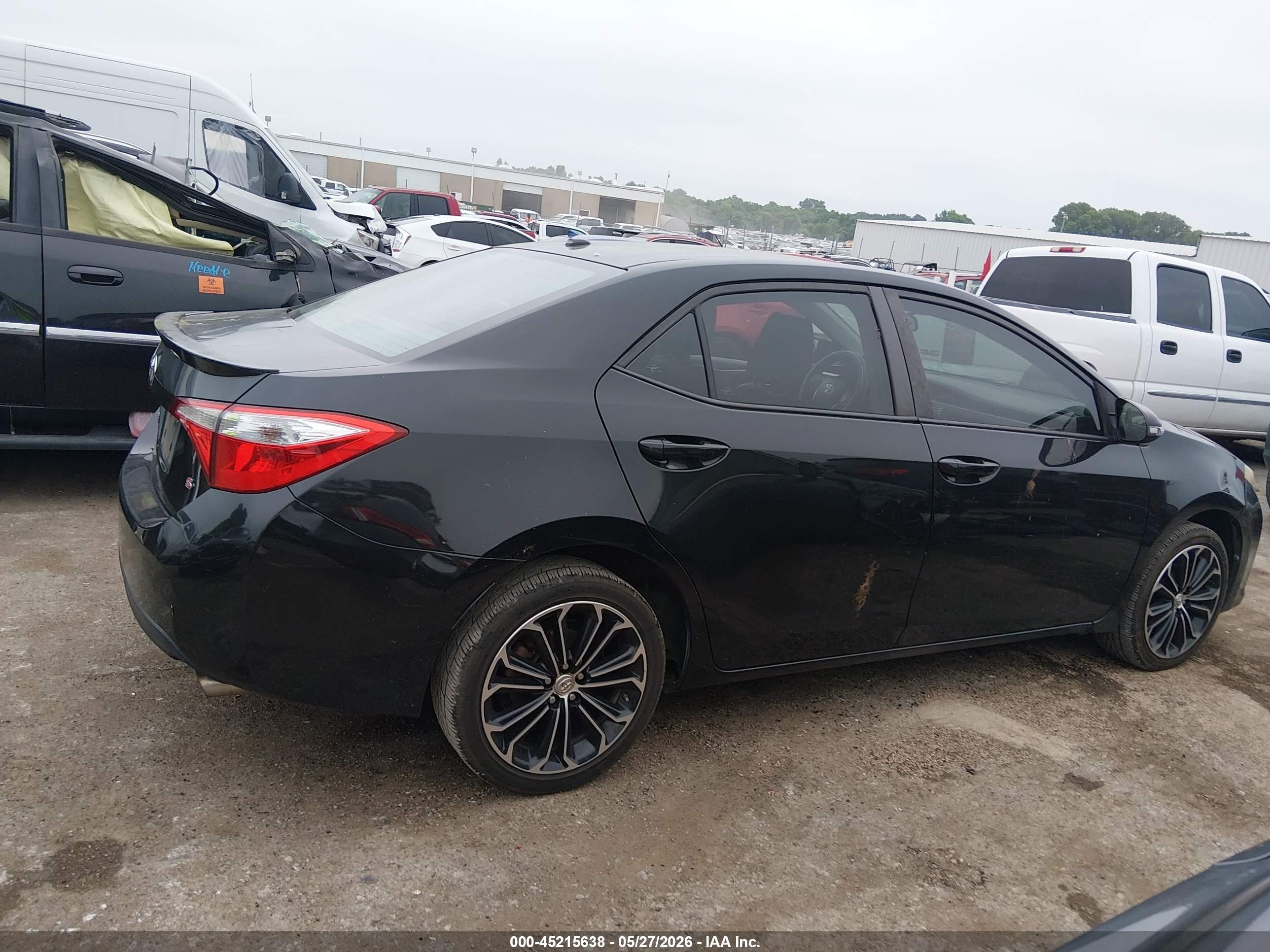 2015 Toyota Corolla S Plus Black vin: 5YFBURHE1FP181139