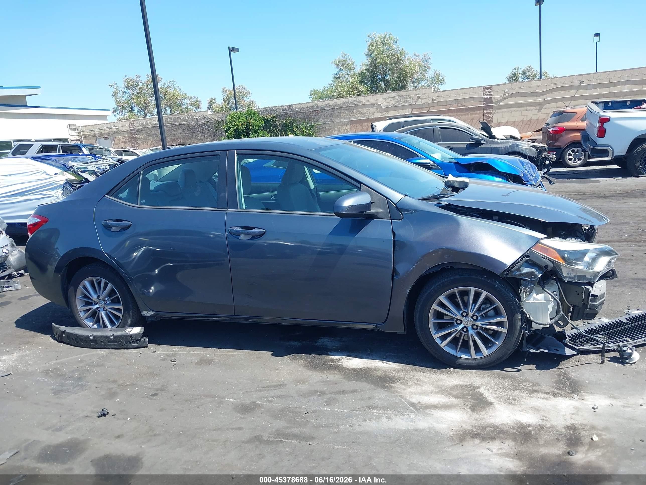 2015 Toyota Corolla Le Plus Gray vin: 5YFBURHE1FP185921