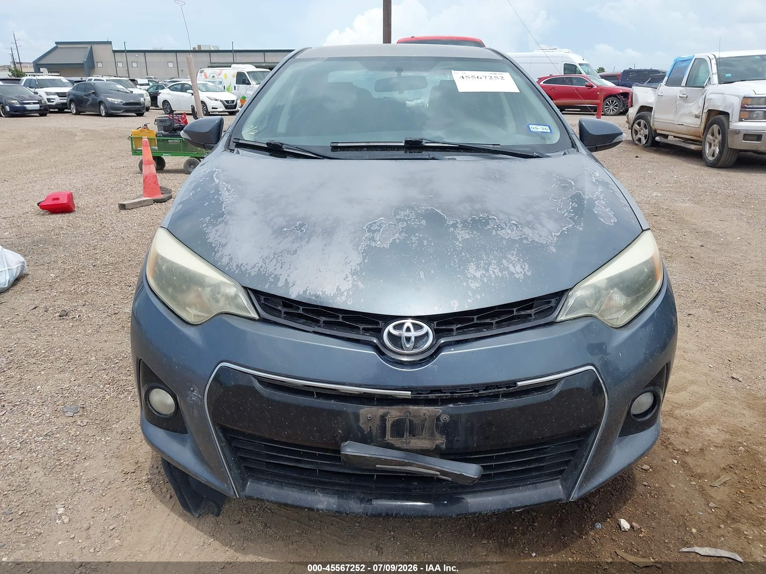 2015 Toyota Corolla S Plus Gray vin: 5YFBURHE1FP198460