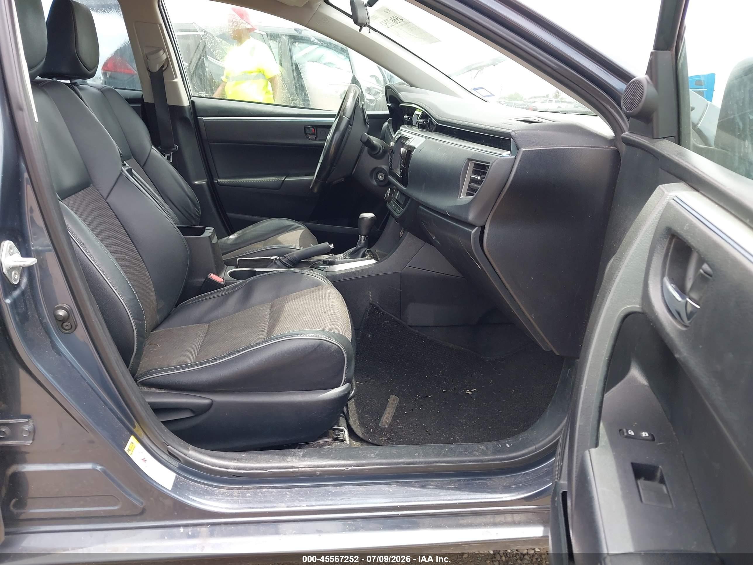 2015 Toyota Corolla S Plus Gray vin: 5YFBURHE1FP198460