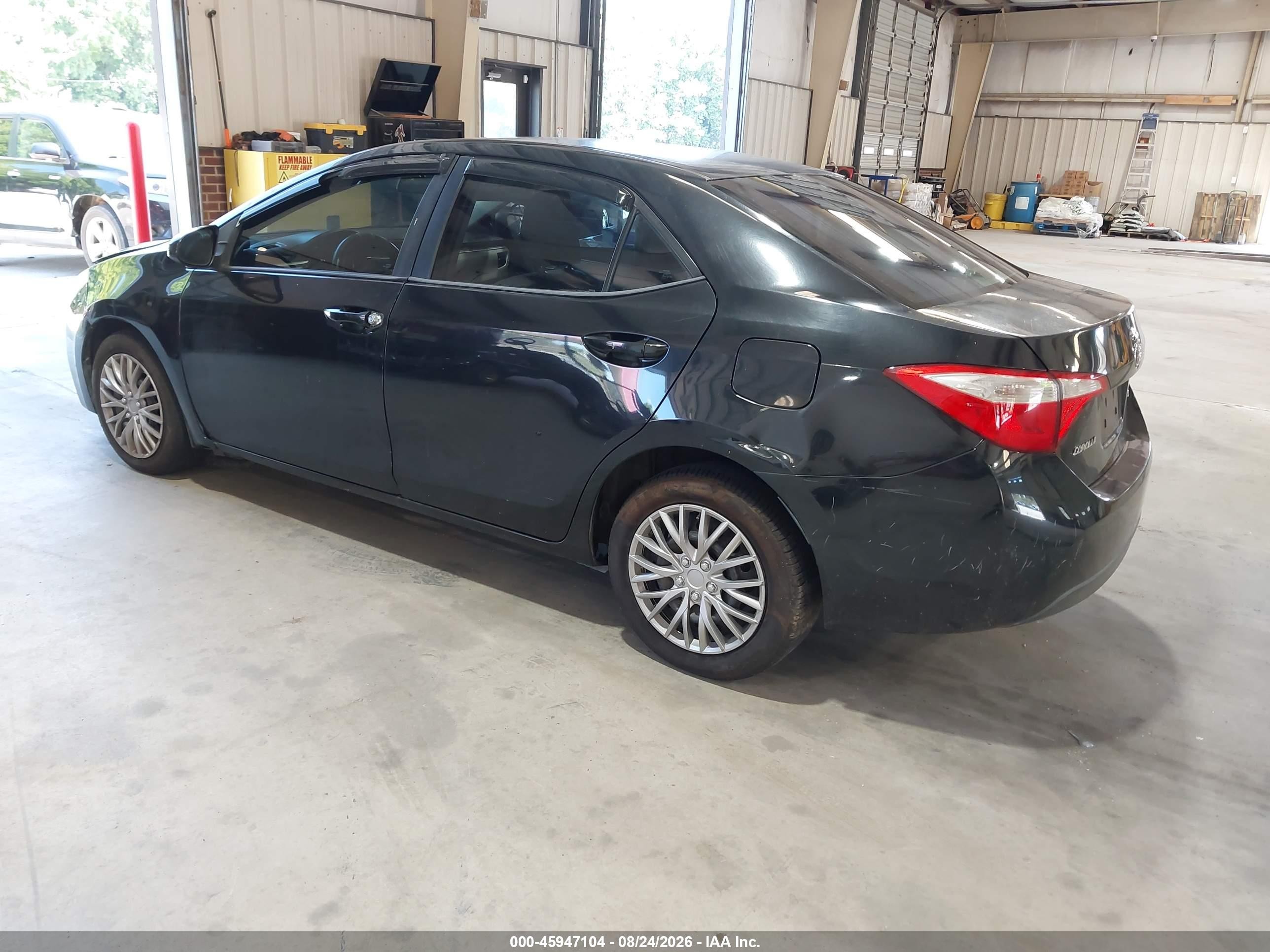 2015 Toyota Corolla L/le/le Pls/prm/s/s Pls Black vin: 5YFBURHE1FP217198