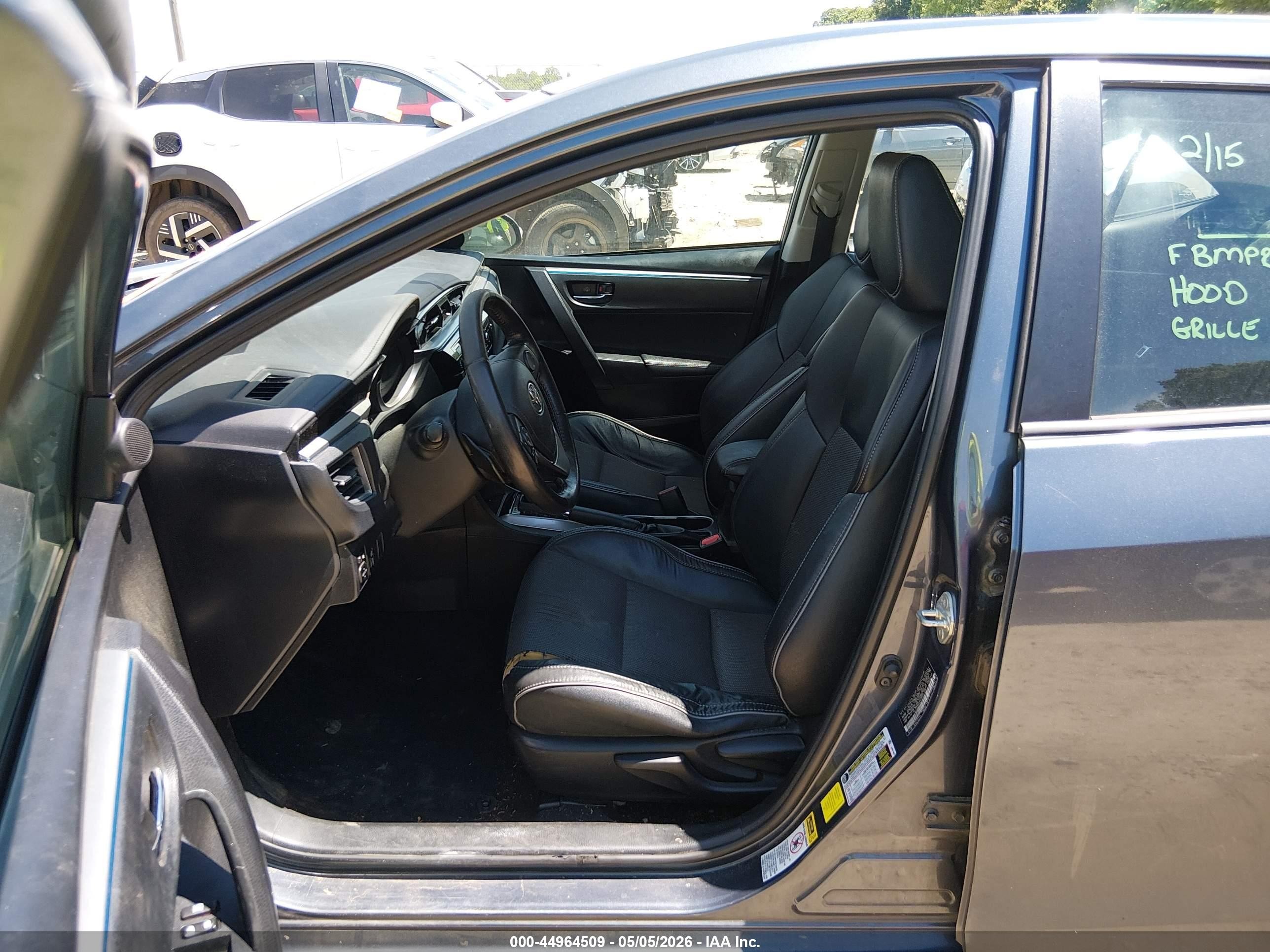 2015 Toyota Corolla S Plus Gray vin: 5YFBURHE1FP234230