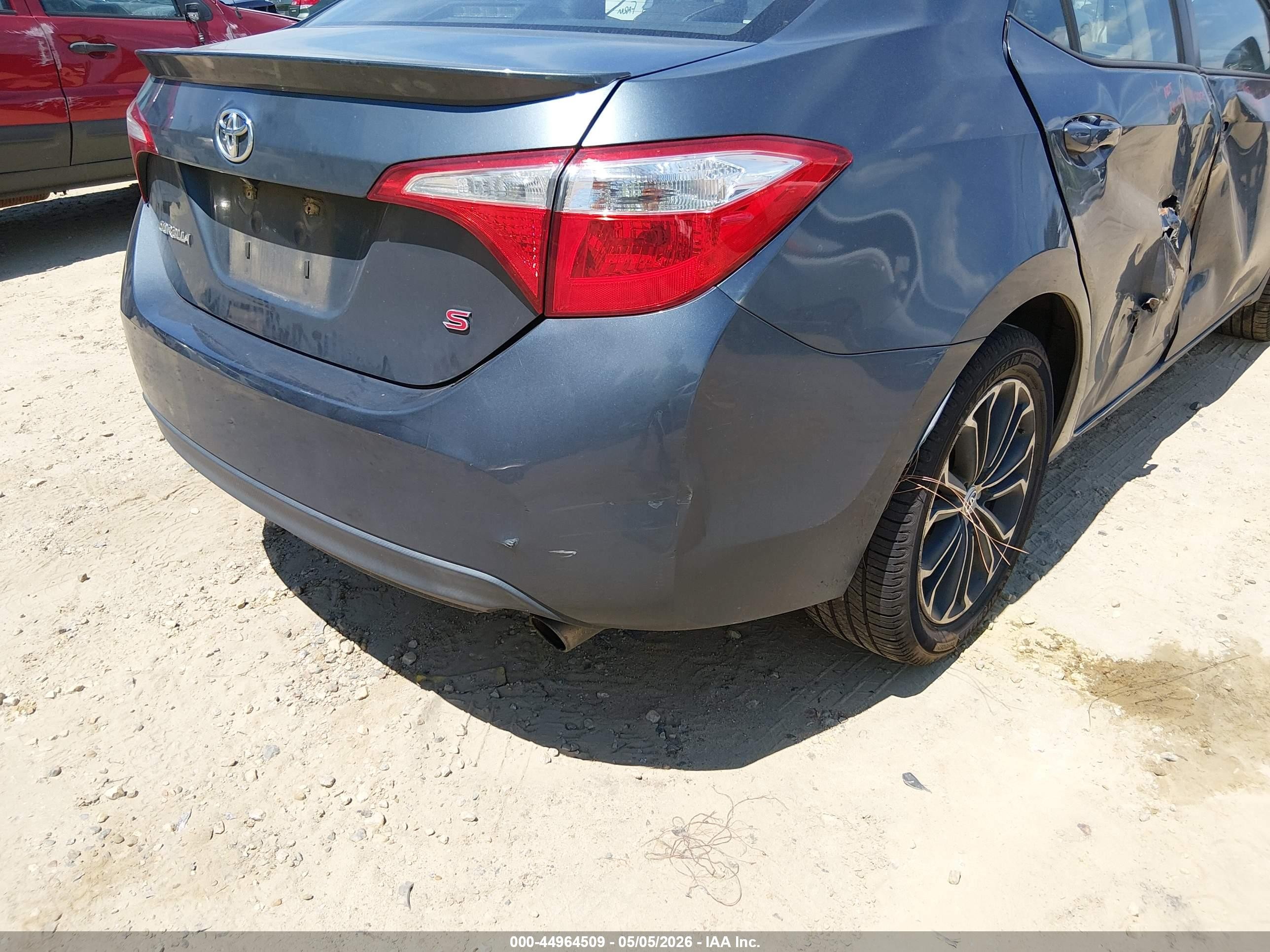 2015 Toyota Corolla S Plus Gray vin: 5YFBURHE1FP234230