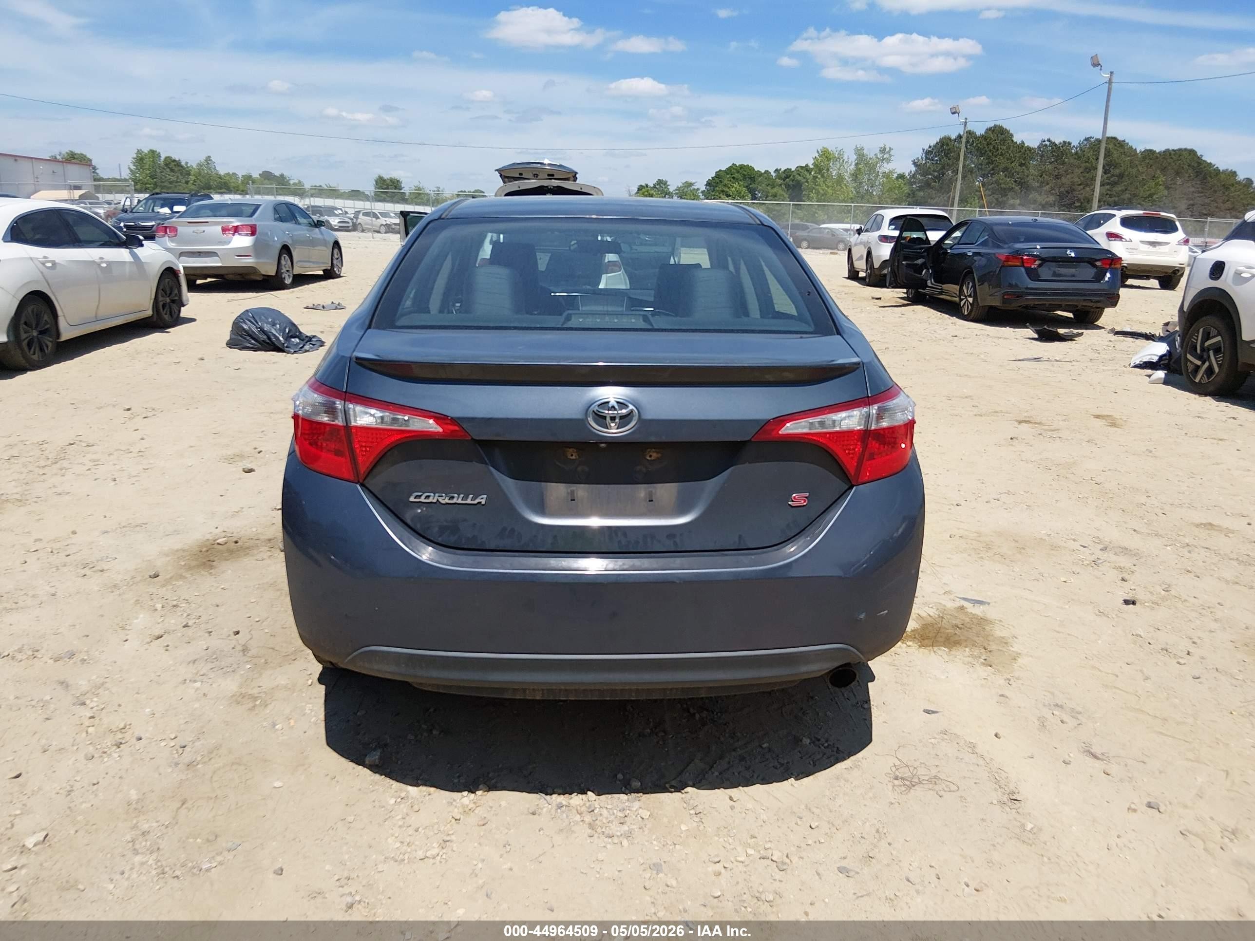 2015 Toyota Corolla S Plus Gray vin: 5YFBURHE1FP234230