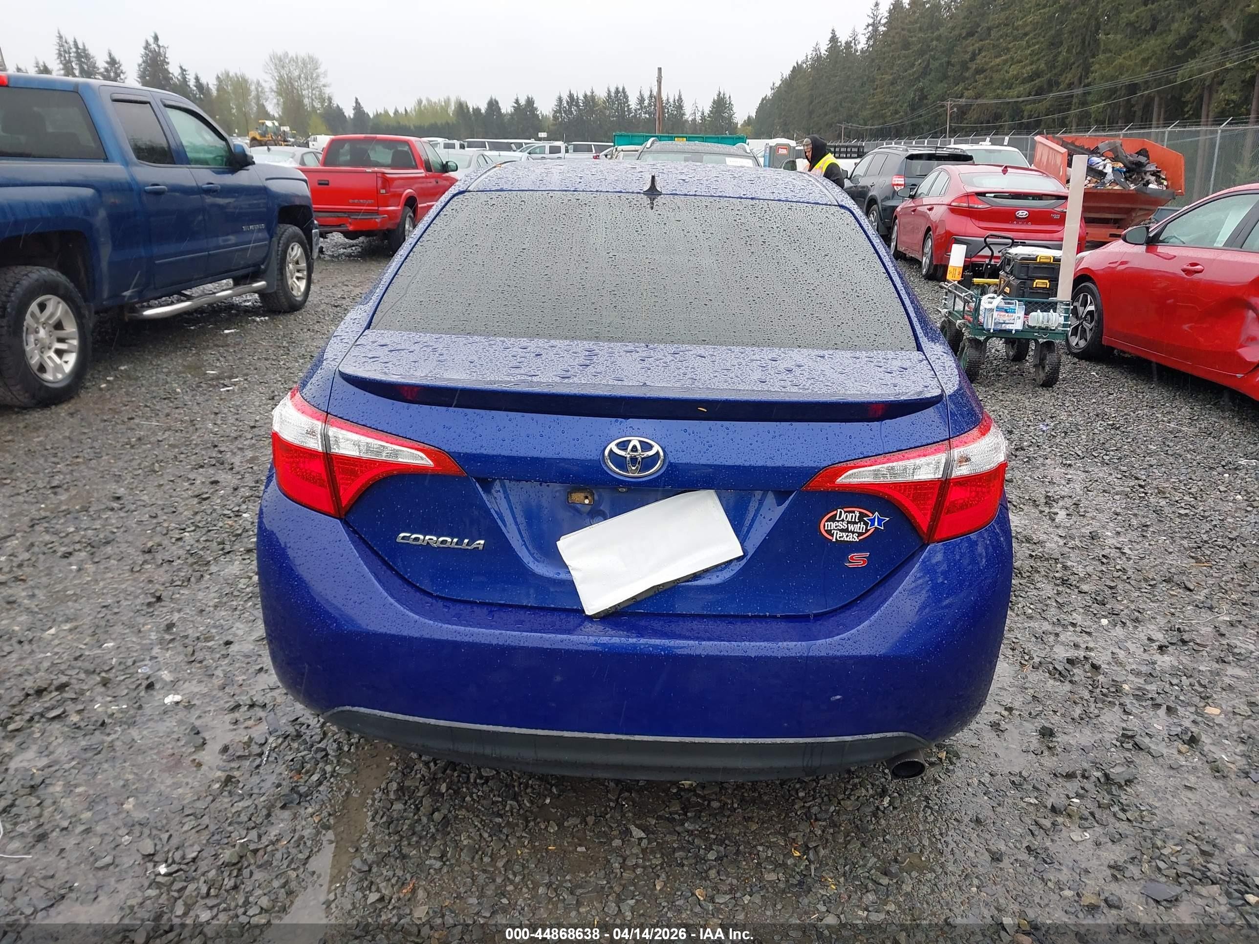 2015 Toyota Corolla S Plus Blue vin: 5YFBURHE1FP240576