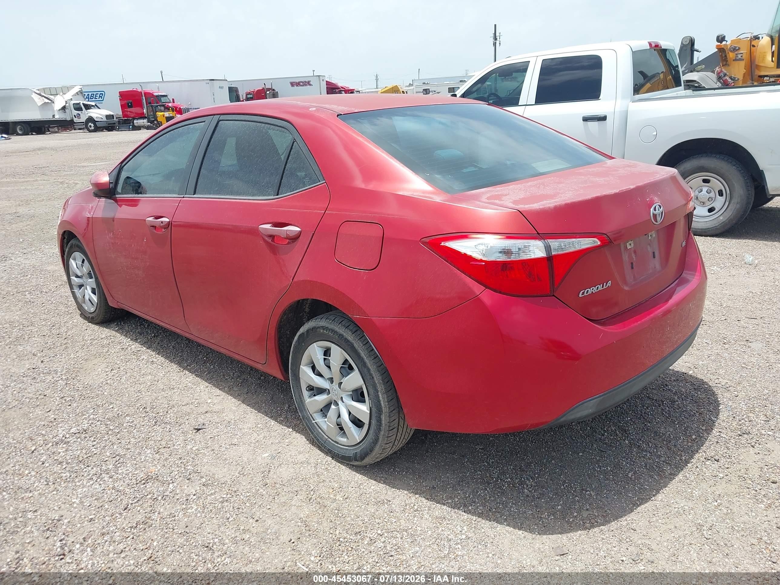 2015 Toyota Corolla Le Красный vin: 5YFBURHE1FP245468