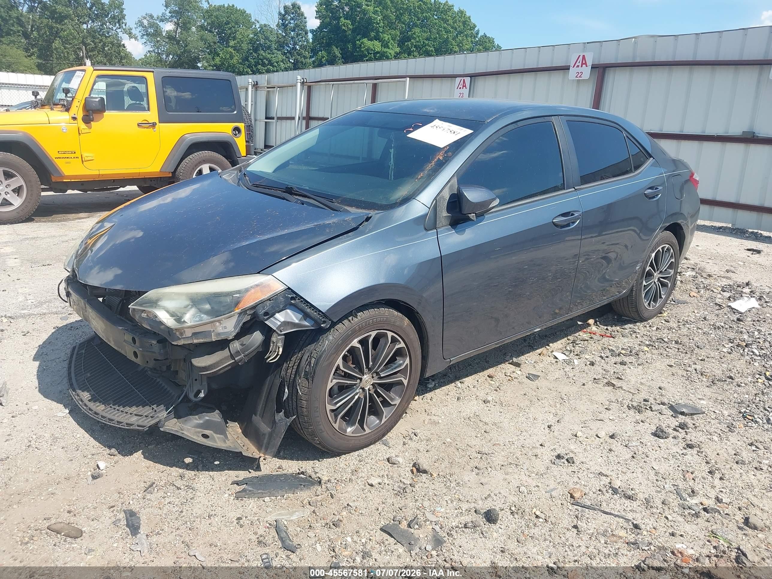 2015 Toyota Corolla S Plus Синий vin: 5YFBURHE1FP250640