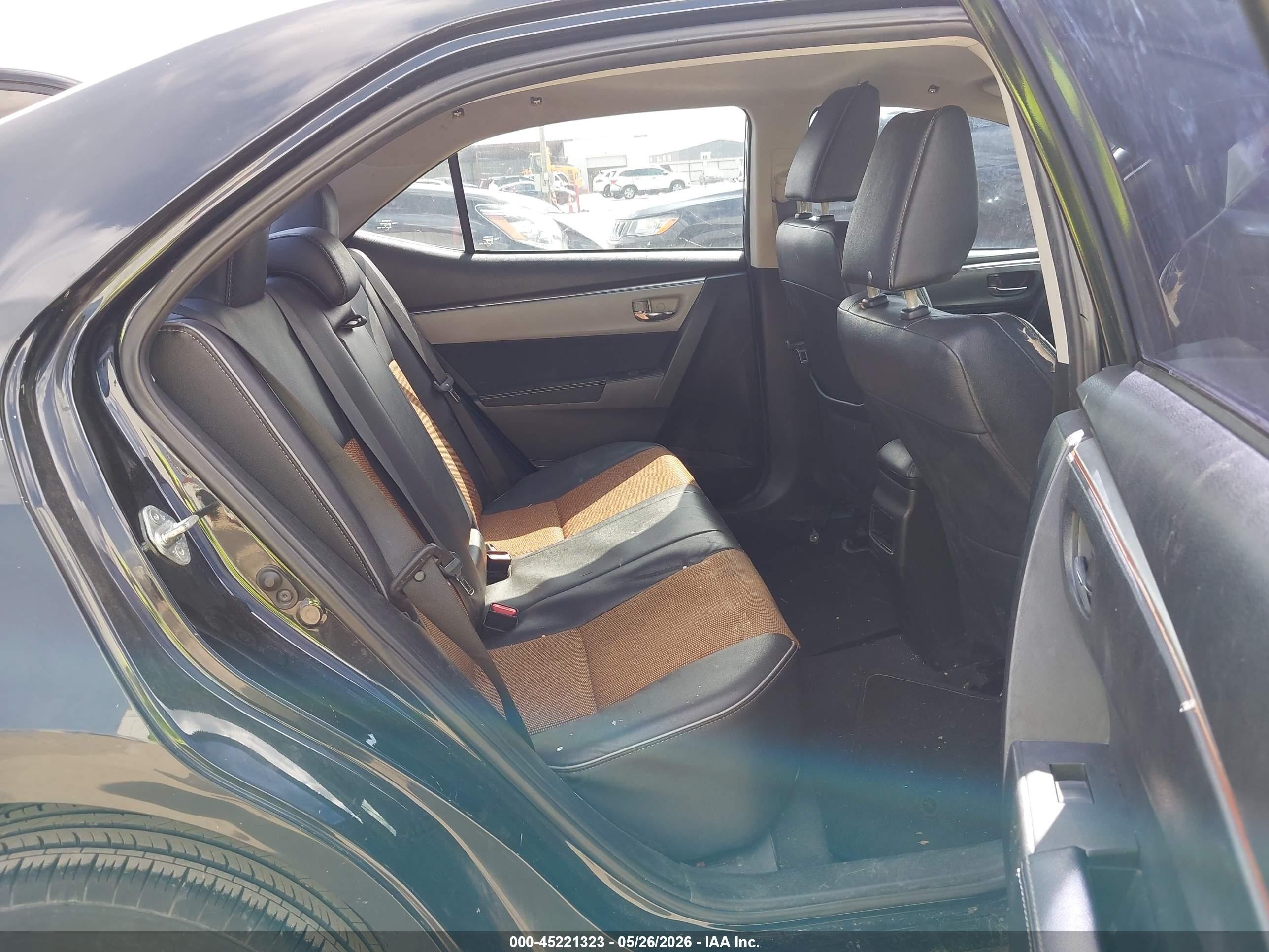 2015 Toyota Corolla S Plus Black vin: 5YFBURHE1FP253909