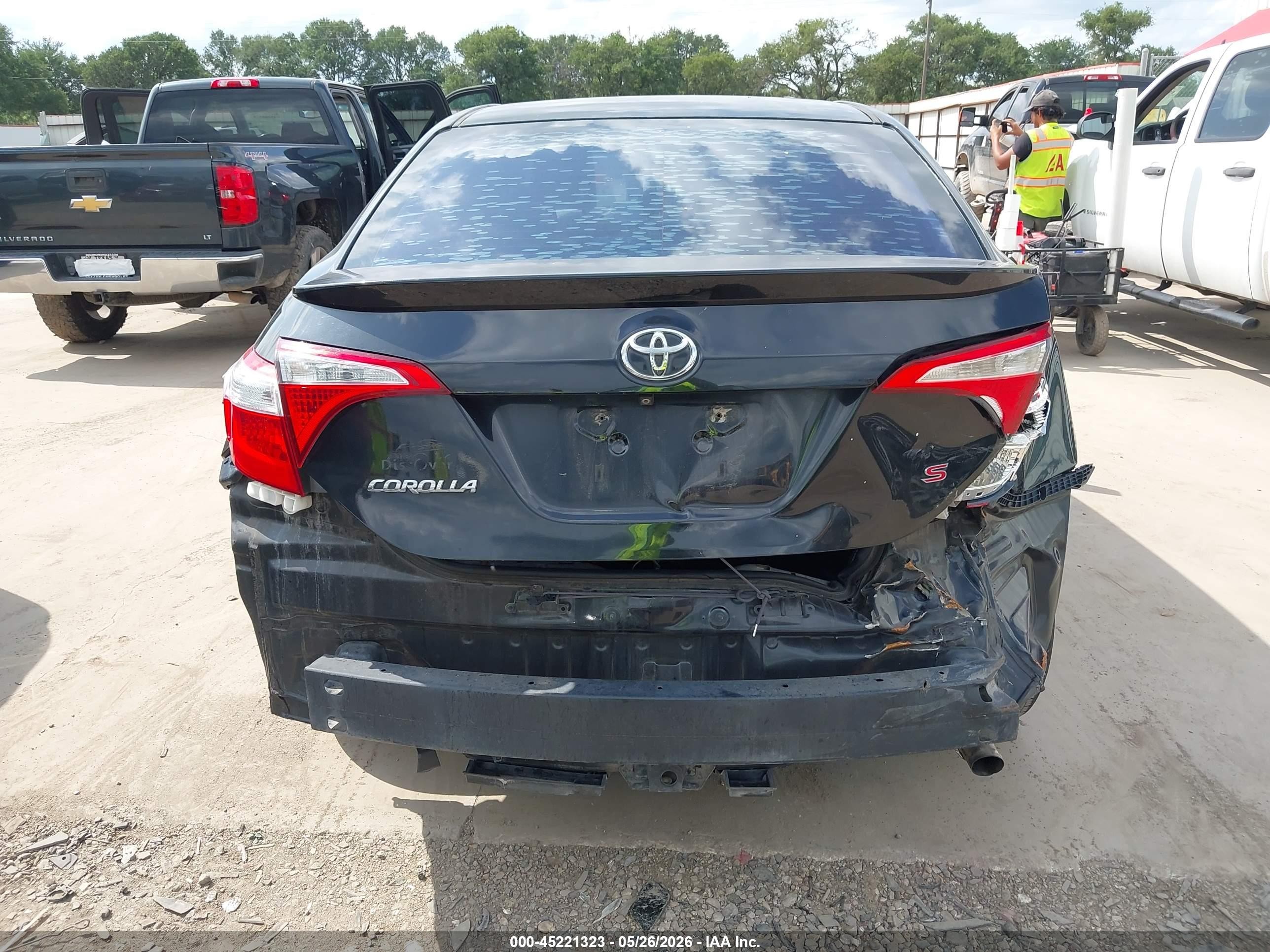 2015 Toyota Corolla S Plus Black vin: 5YFBURHE1FP253909