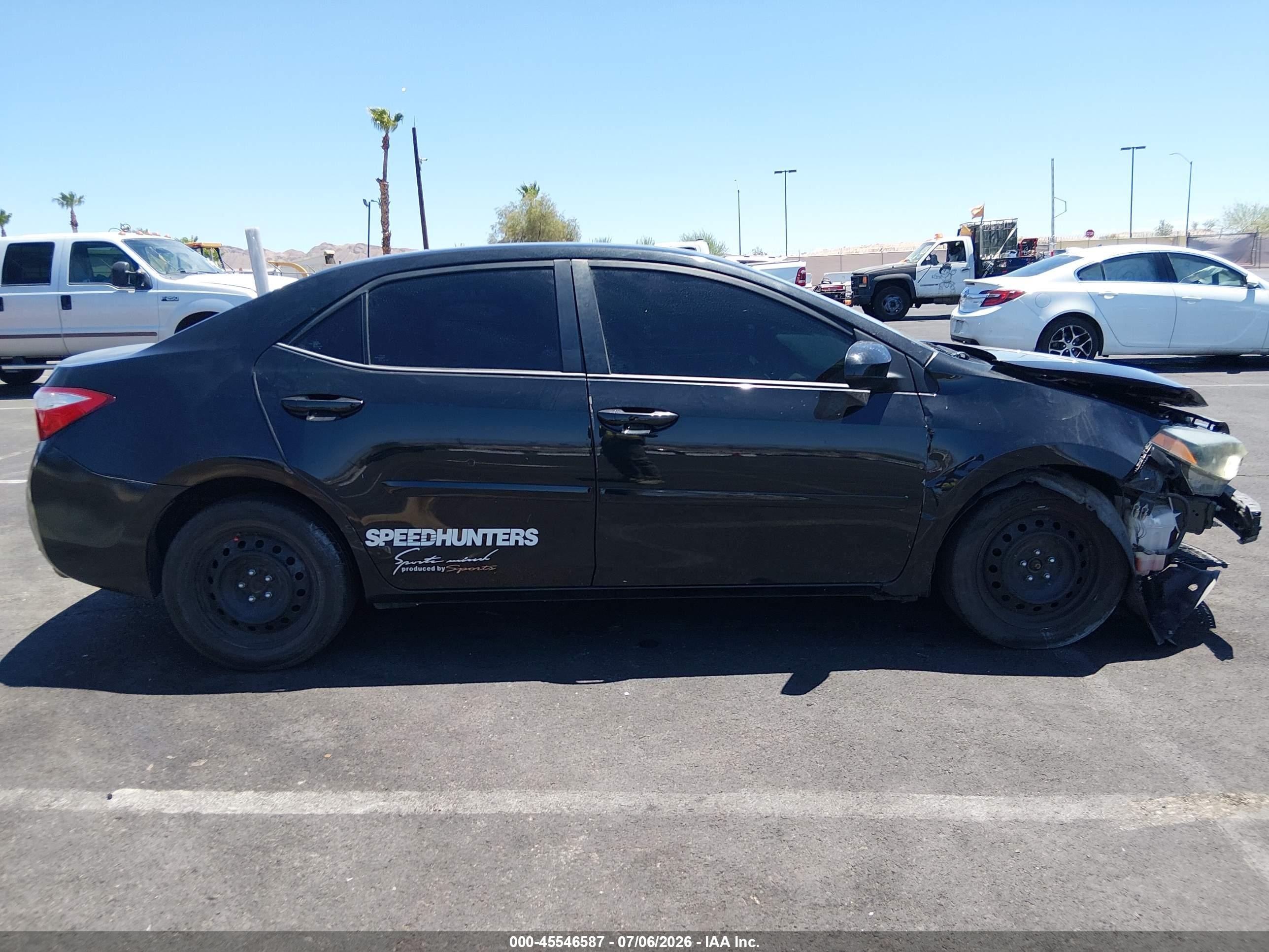 2015 Toyota Corolla Le Черный vin: 5YFBURHE1FP256289