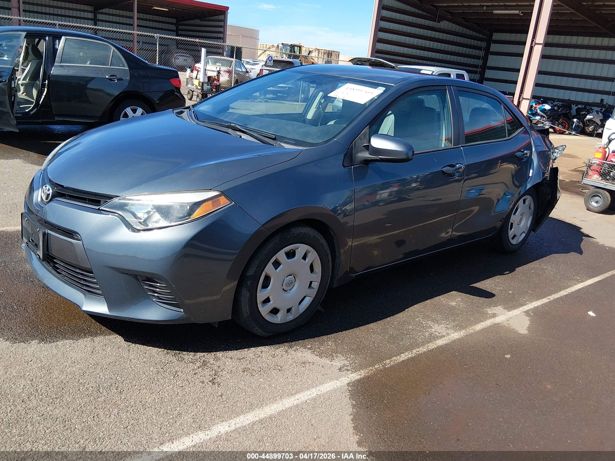 2015 Toyota Corolla Le/le Plus/le Premium Серый vin: 5YFBURHE1FP278809