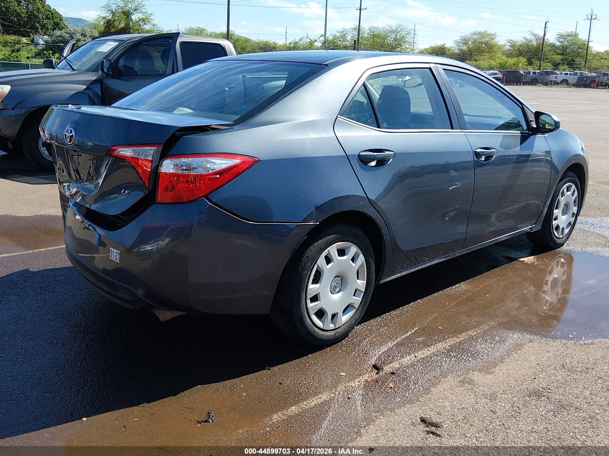 2015 Toyota Corolla Le/le Plus/le Premium Серый vin: 5YFBURHE1FP278809