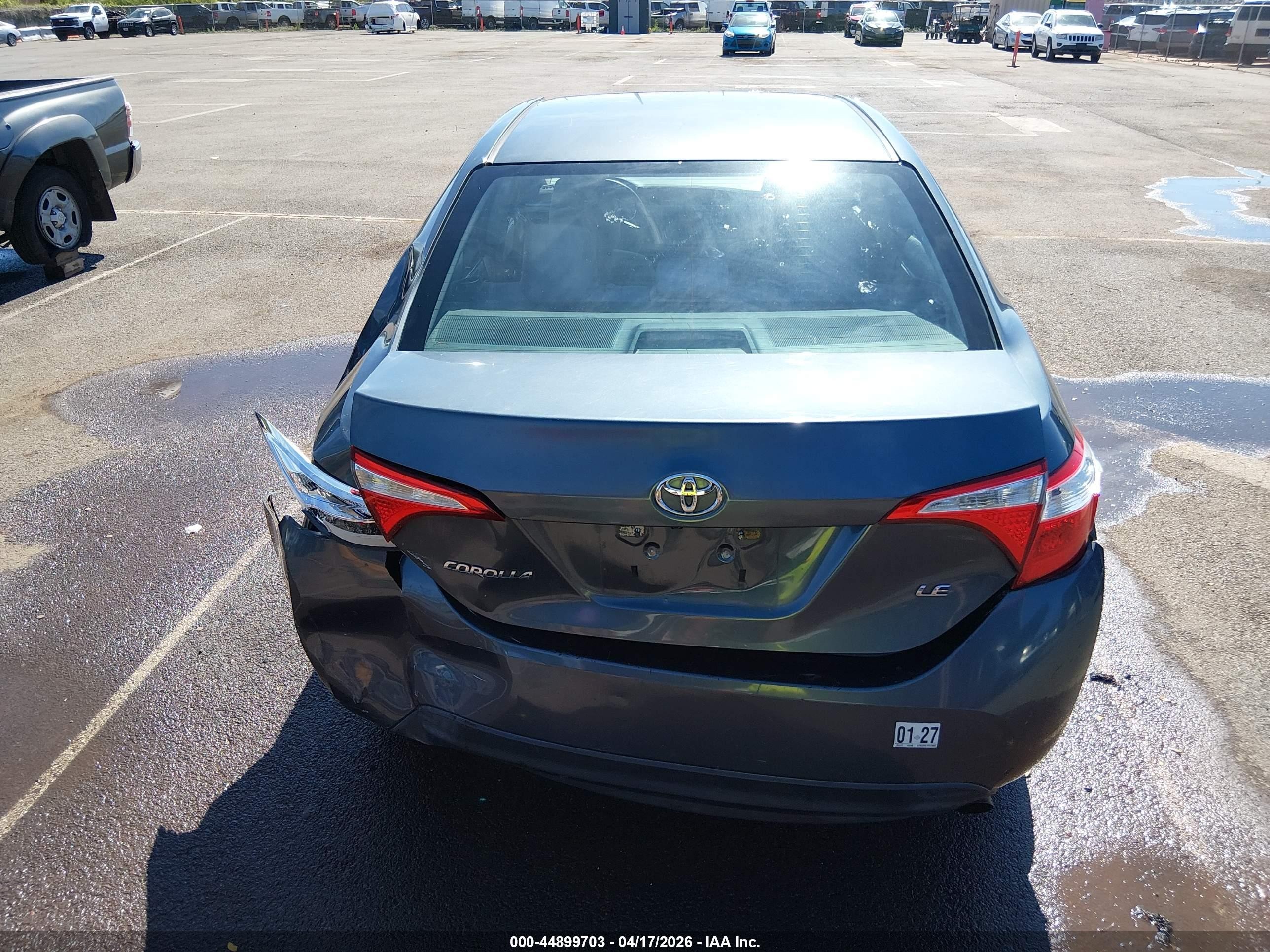 2015 Toyota Corolla Le/le Plus/le Premium Серый vin: 5YFBURHE1FP278809