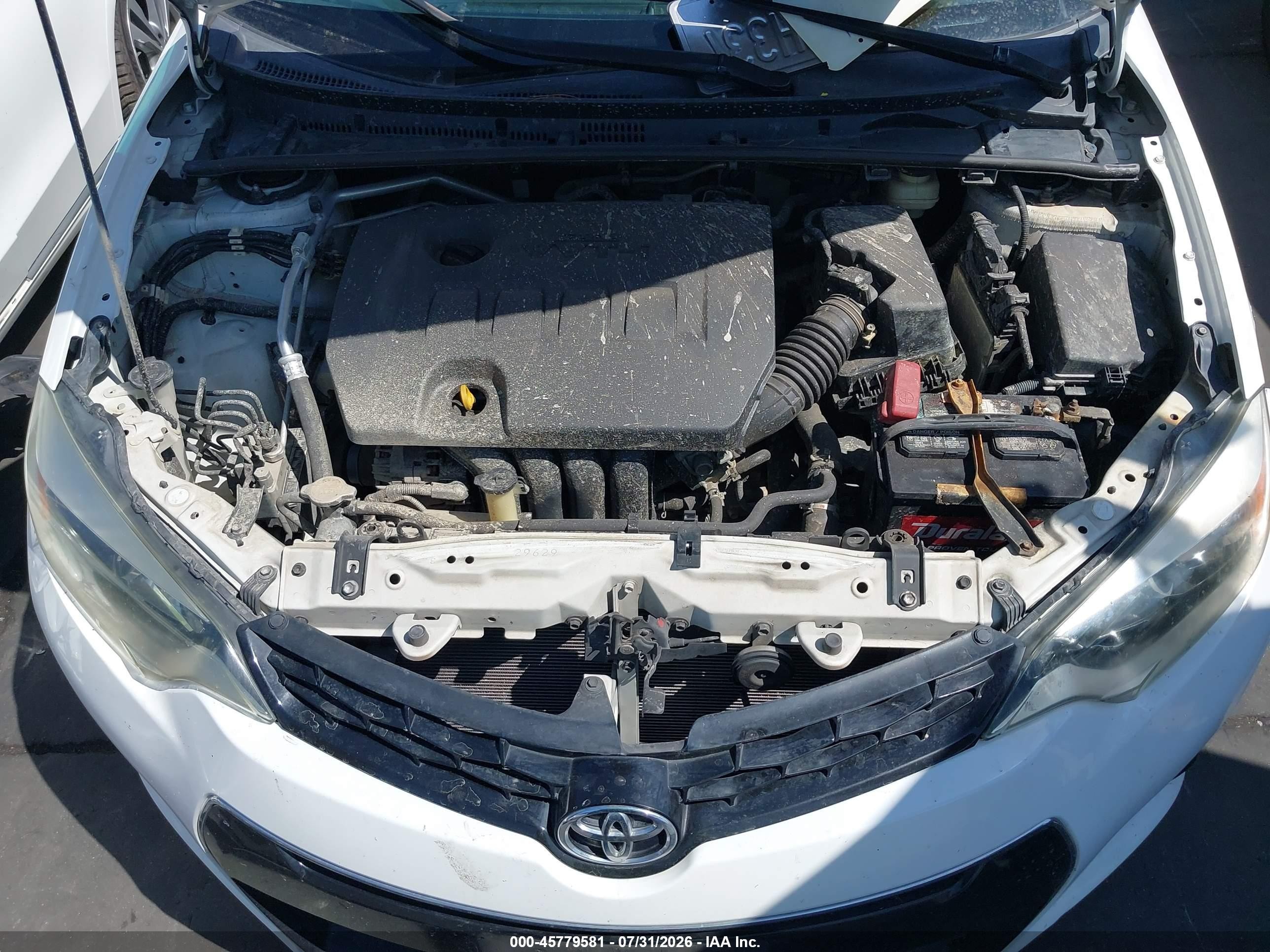 2015 Toyota Corolla S Plus White vin: 5YFBURHE1FP305149